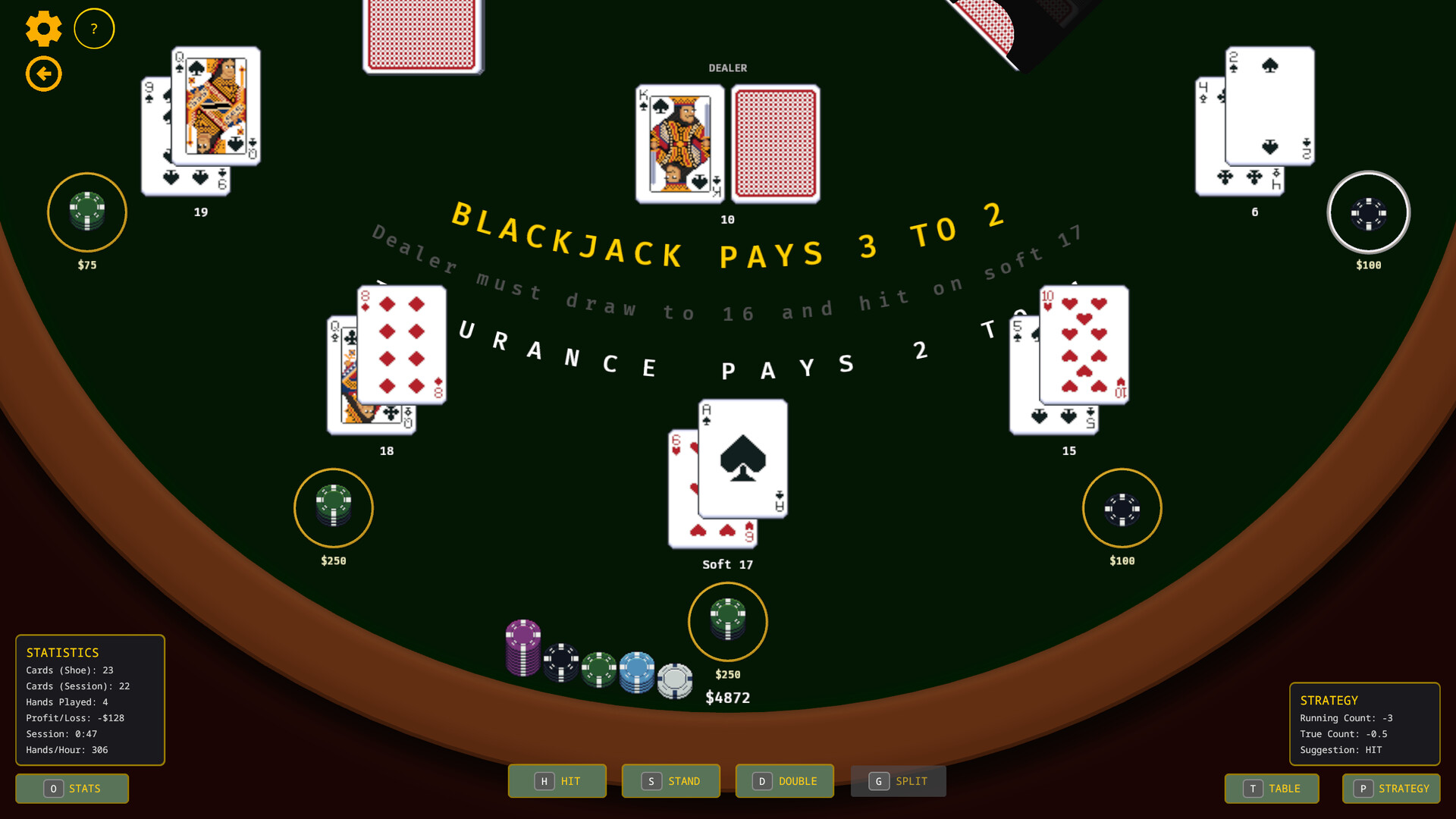 Blackjack Trainer screenshot 2