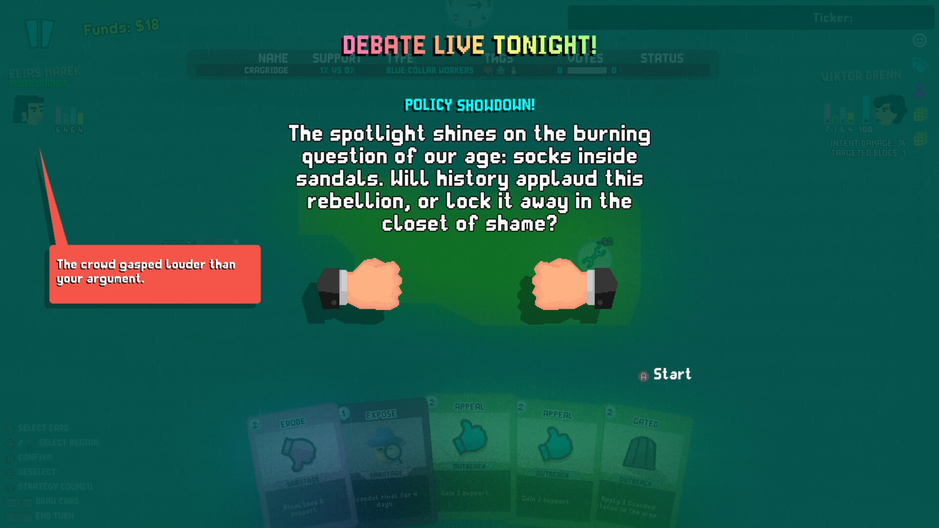 Politiks - Satirical Roguelite Deckbuilder screenshot 2