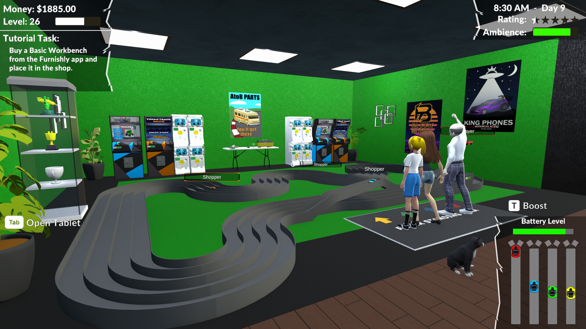 Pocket Racer Shop Sim screenshot 1