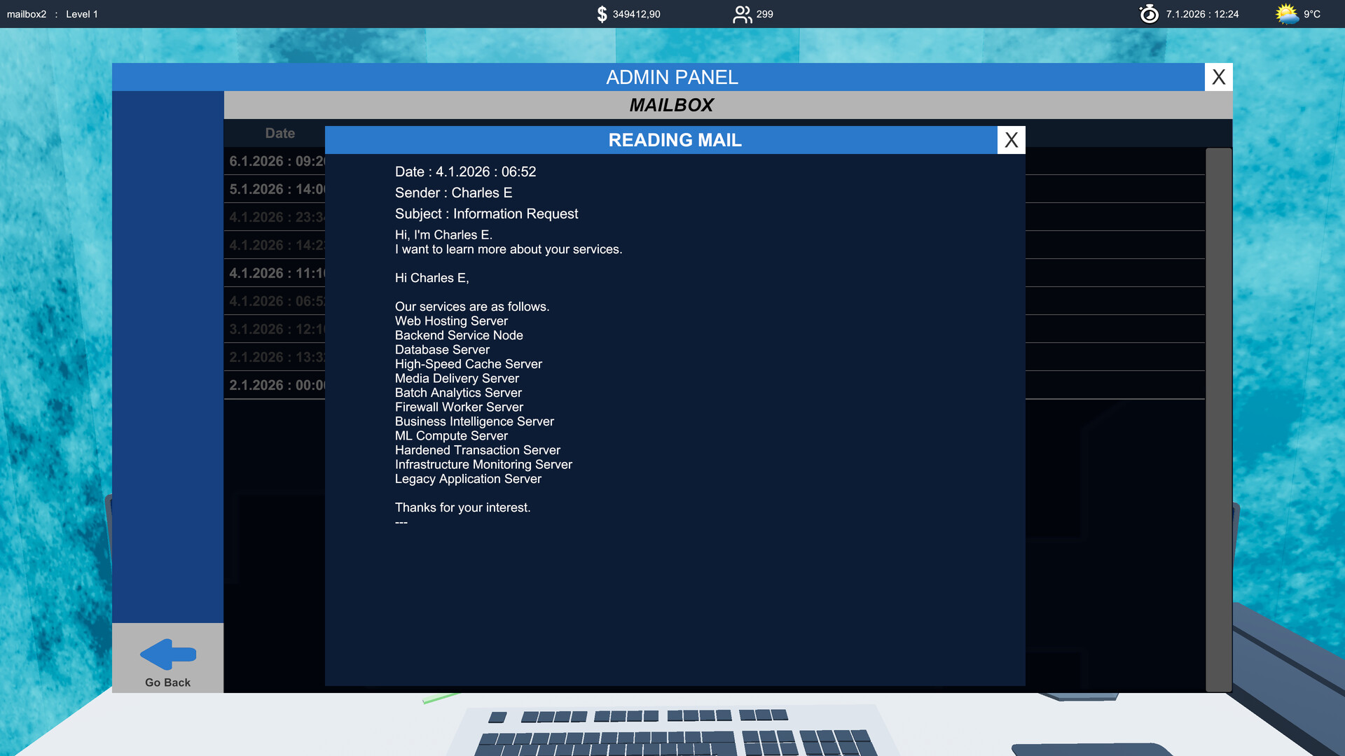 Cloud Server Simulator screenshot 2