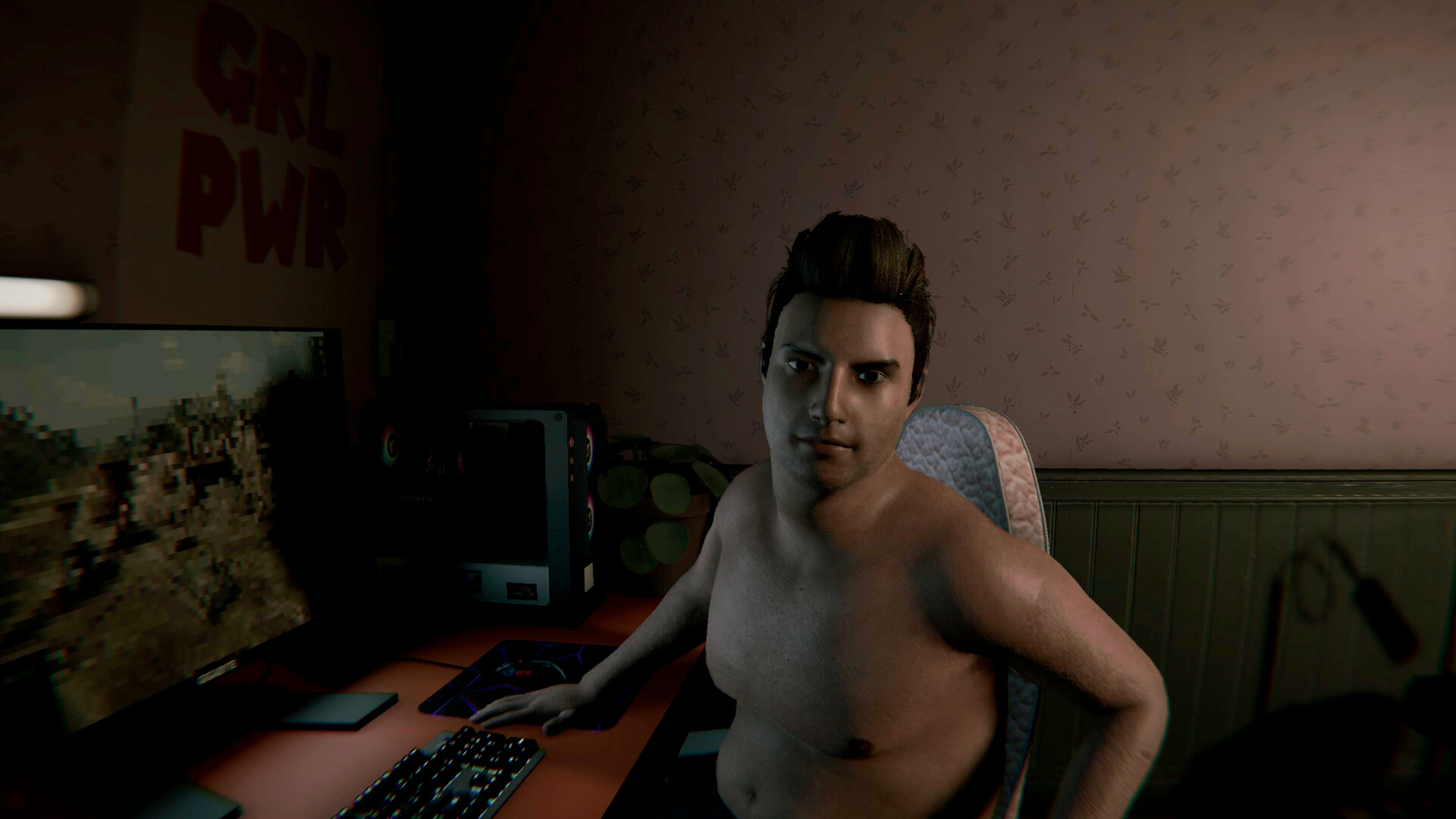I woke up in the house of a fat man: he's over 30 years old and loves beer and games screenshot 4