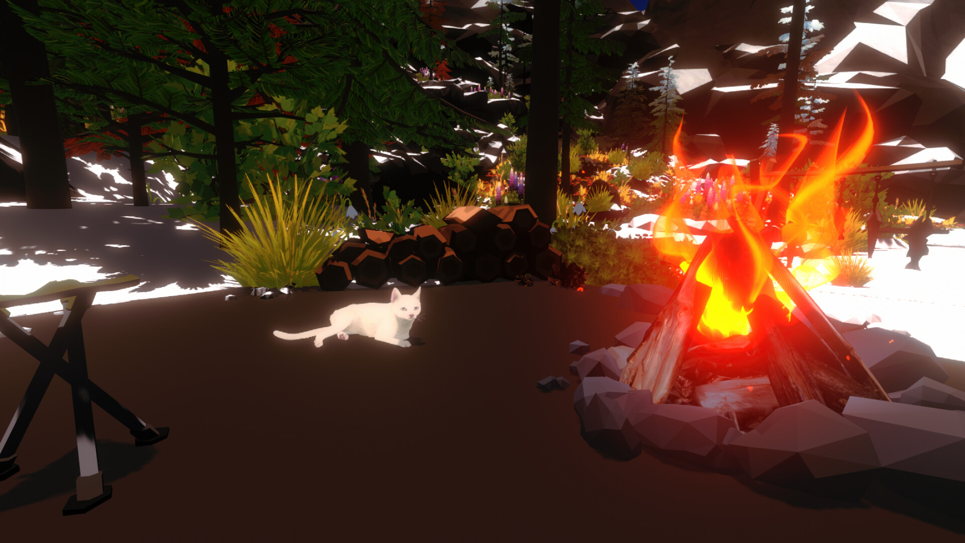 Campfire with Cat screenshot 1