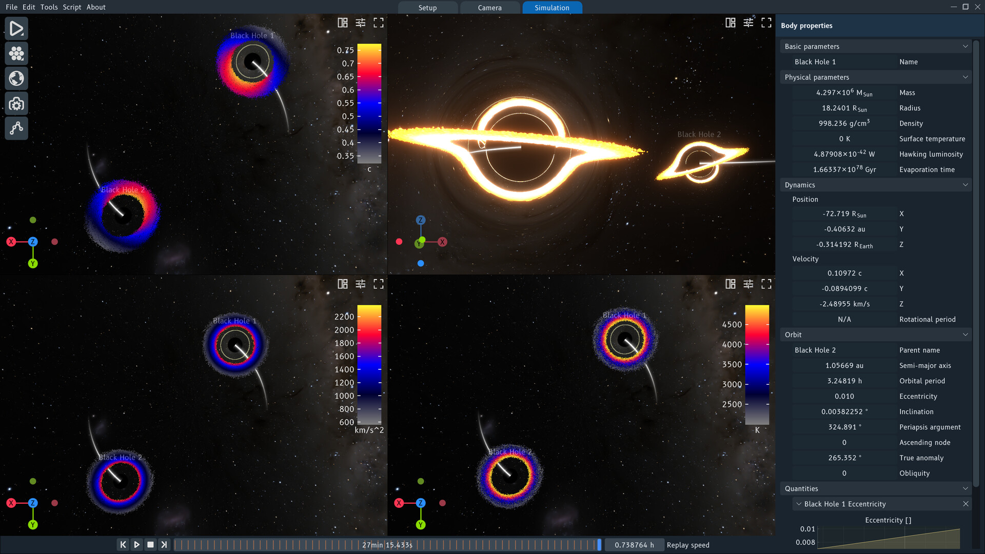 SpaceSim - Astrophysical Simulation Software screenshot 2