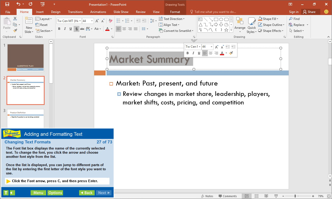 Professor Teaches PowerPoint 2016 screenshot 1