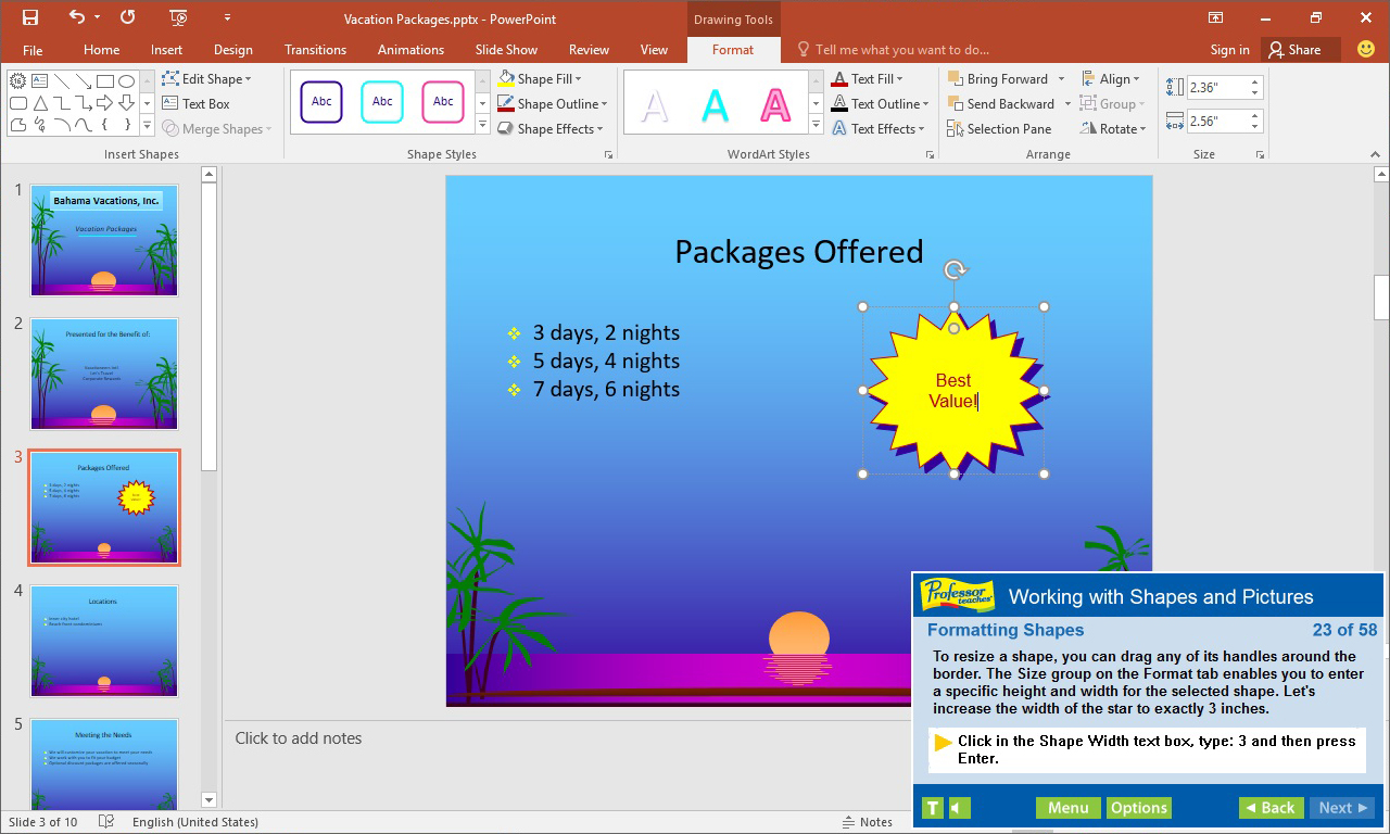 Professor Teaches PowerPoint 2016 screenshot 3