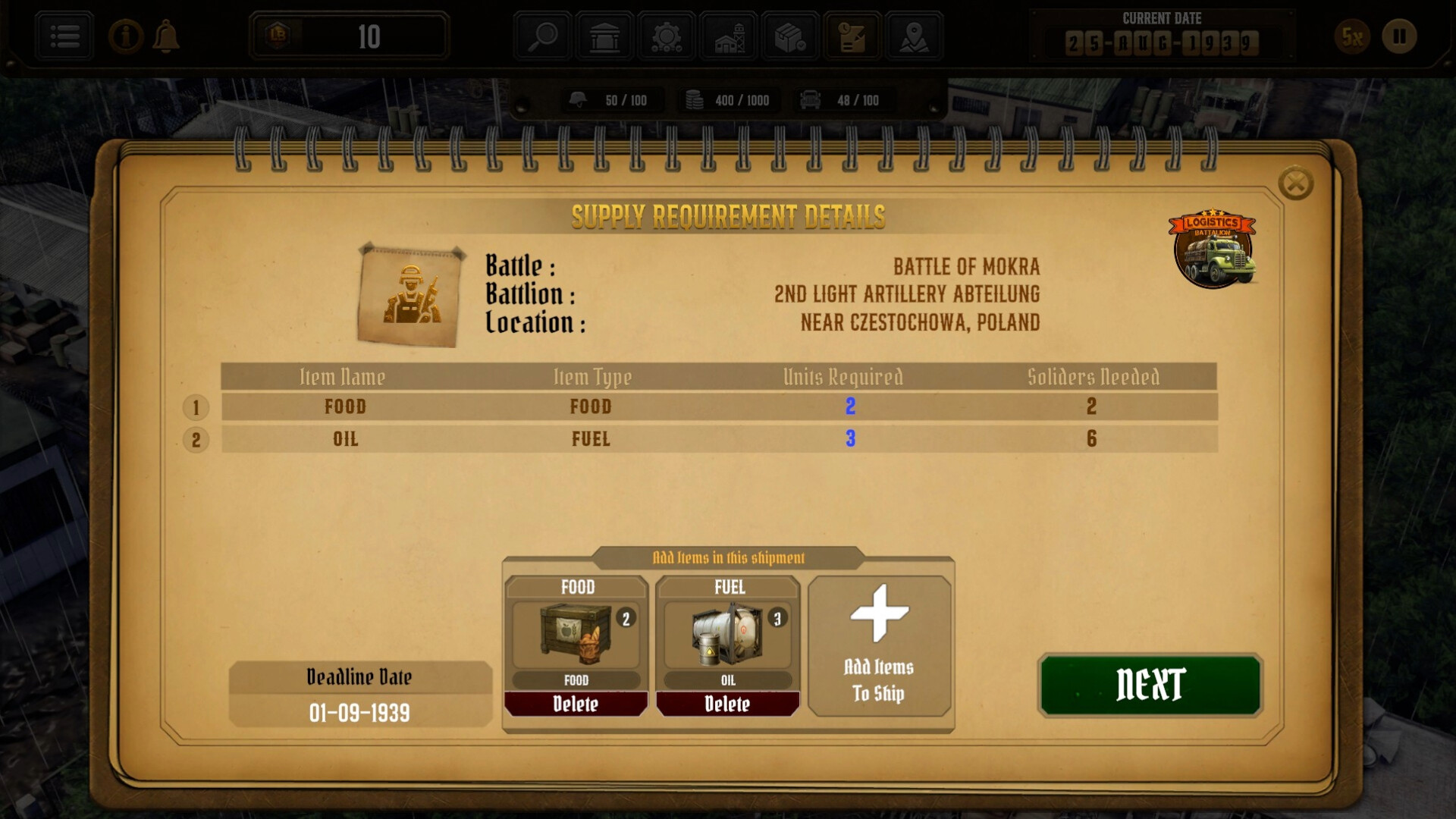 Logistics Battalion screenshot 4