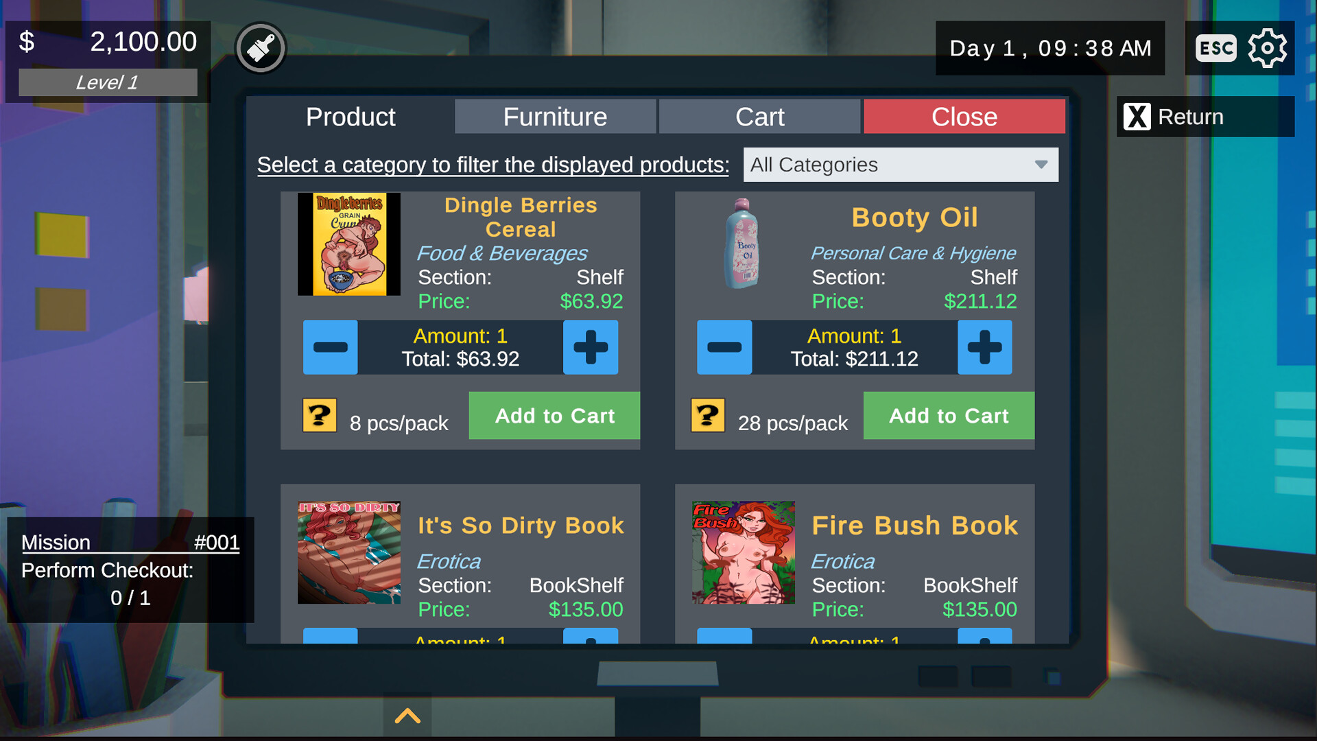 Moist Depot: Adult Store Simulator screenshot 3