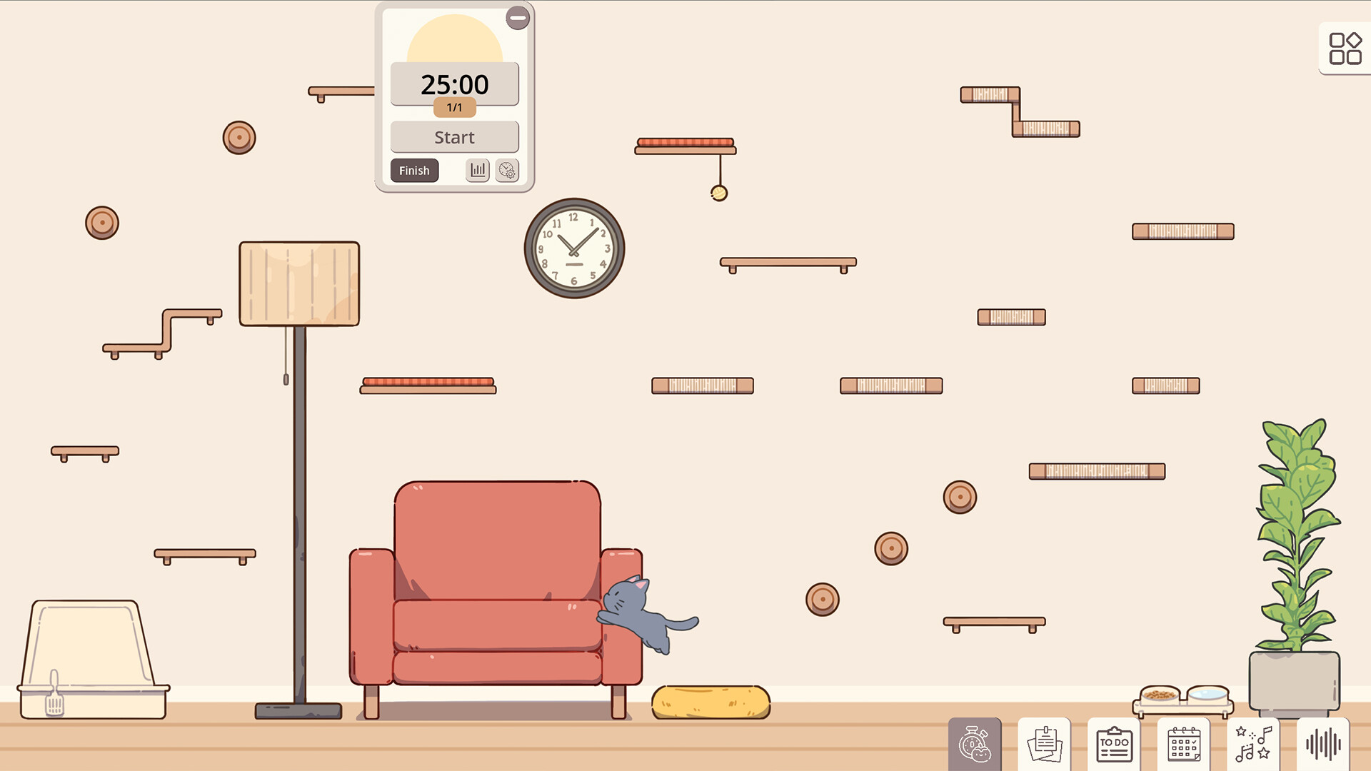 Meow Time: cozy cat room screenshot 2