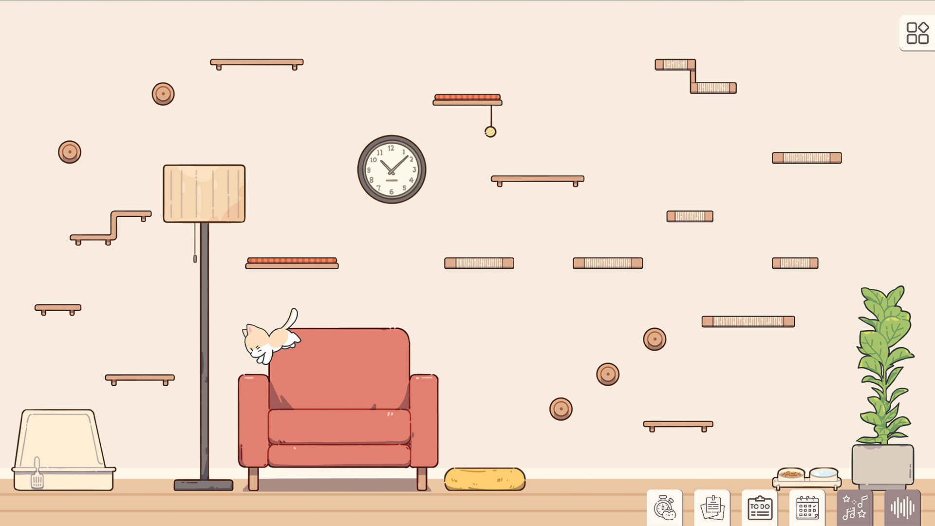 Meow Time: cozy cat room screenshot 1