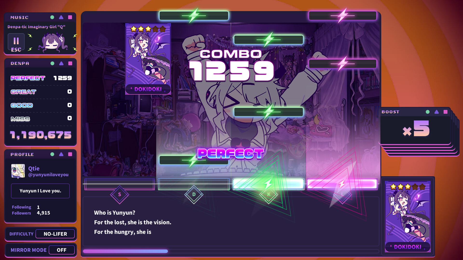 Yunyun Syndrome!? Rhythm Psychosis Demo screenshot 2