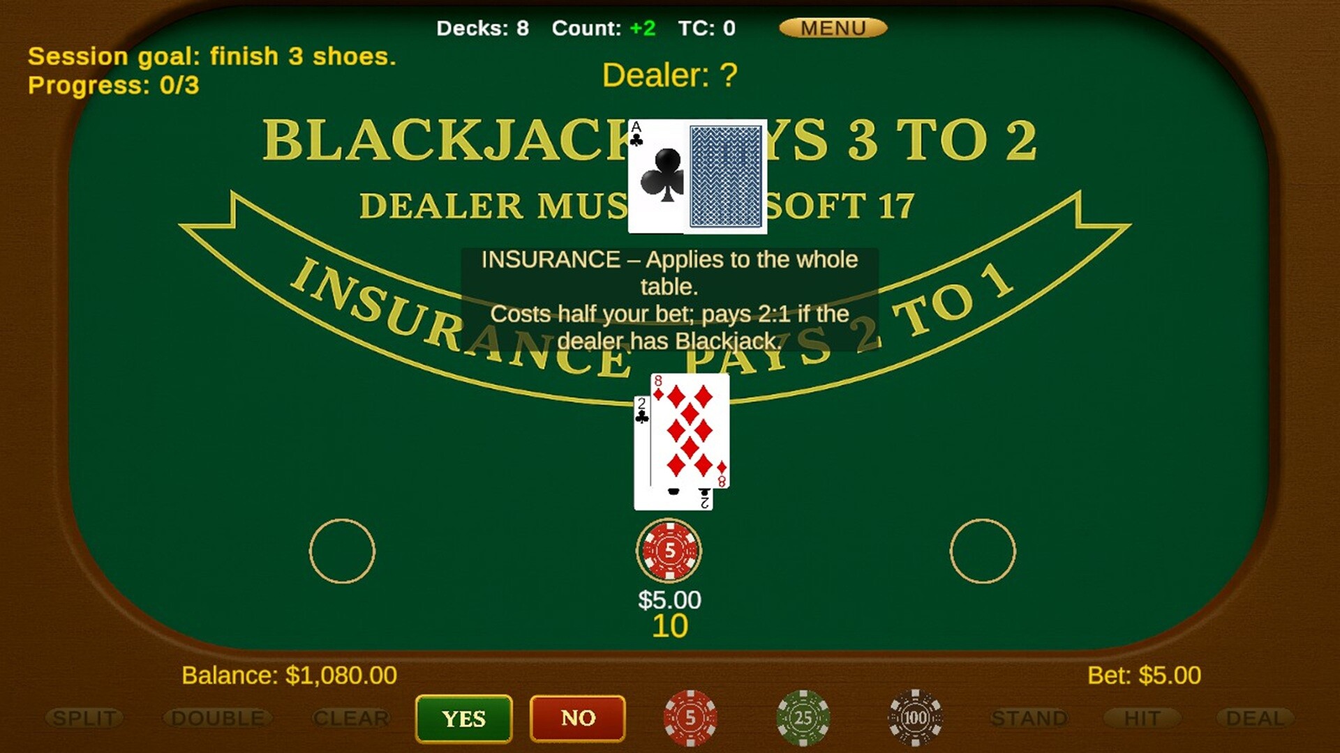 Classic Blackjack screenshot 1
