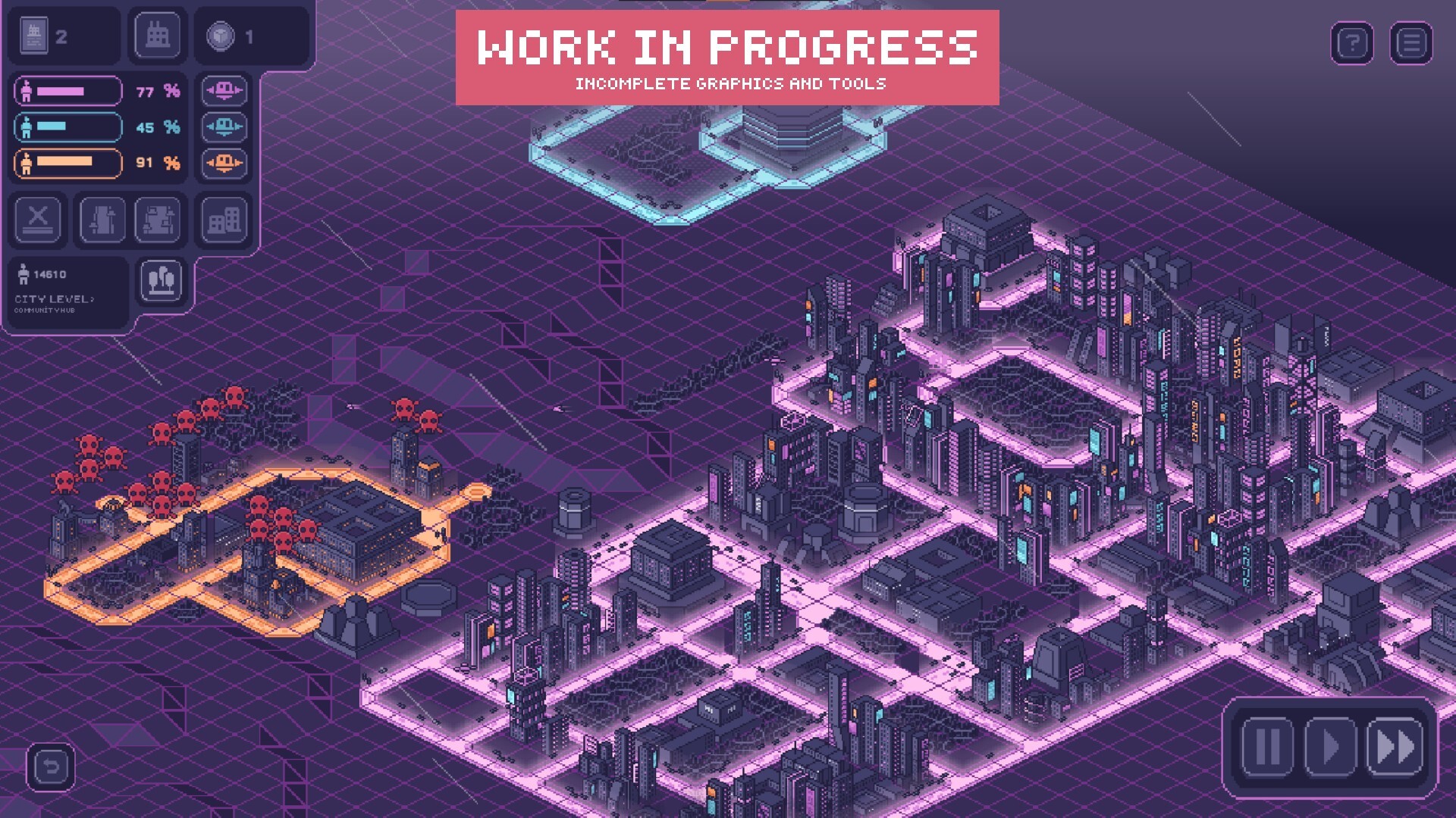 Pixelpolis Neon screenshot 2