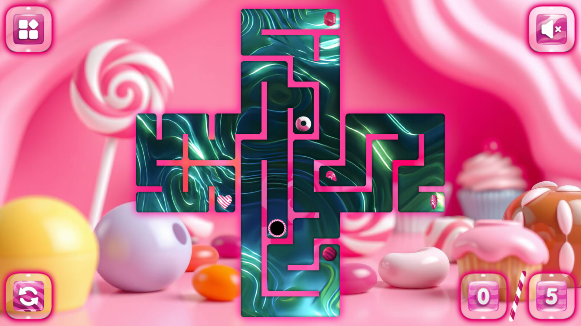 Sweetie Candy Maze: Pink Raspberry screenshot 1