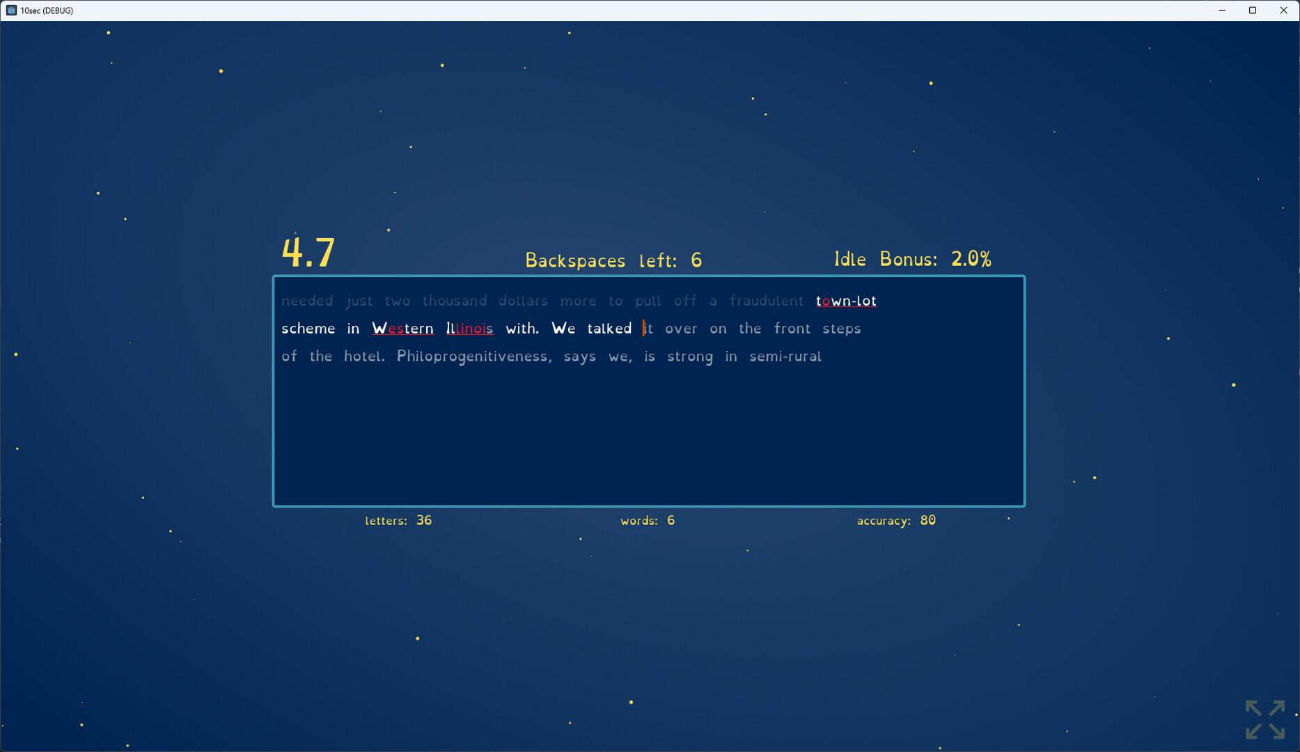 Typing Ascension screenshot 1