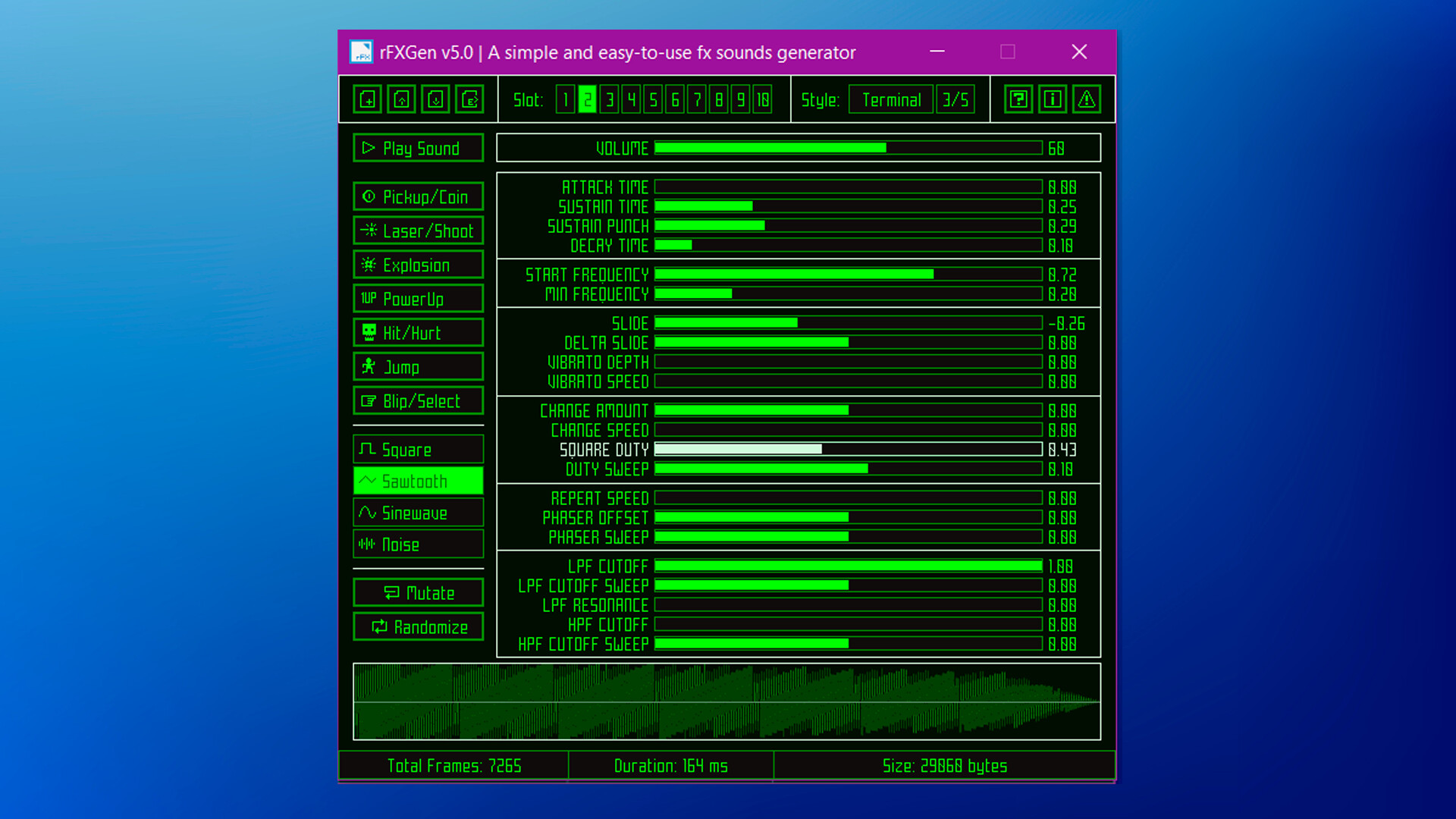 rFXGen screenshot 2