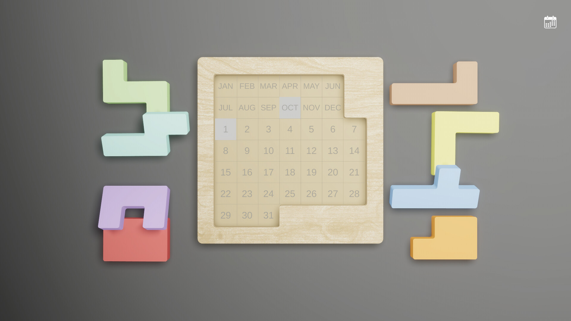 Calendar Puzzle screenshot 2