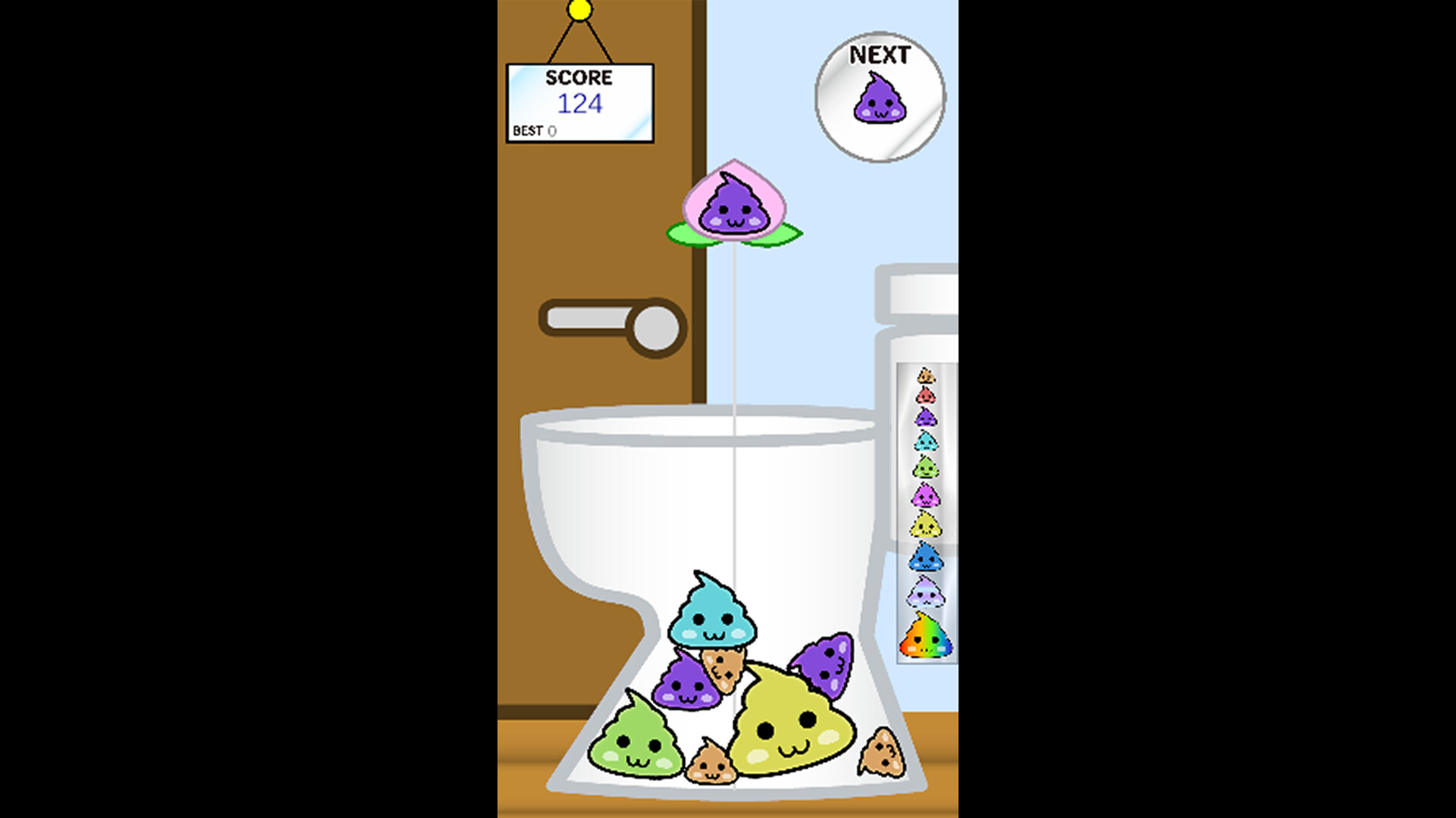 Poop Game【Suika-Style Falling Puzzle】 screenshot 3