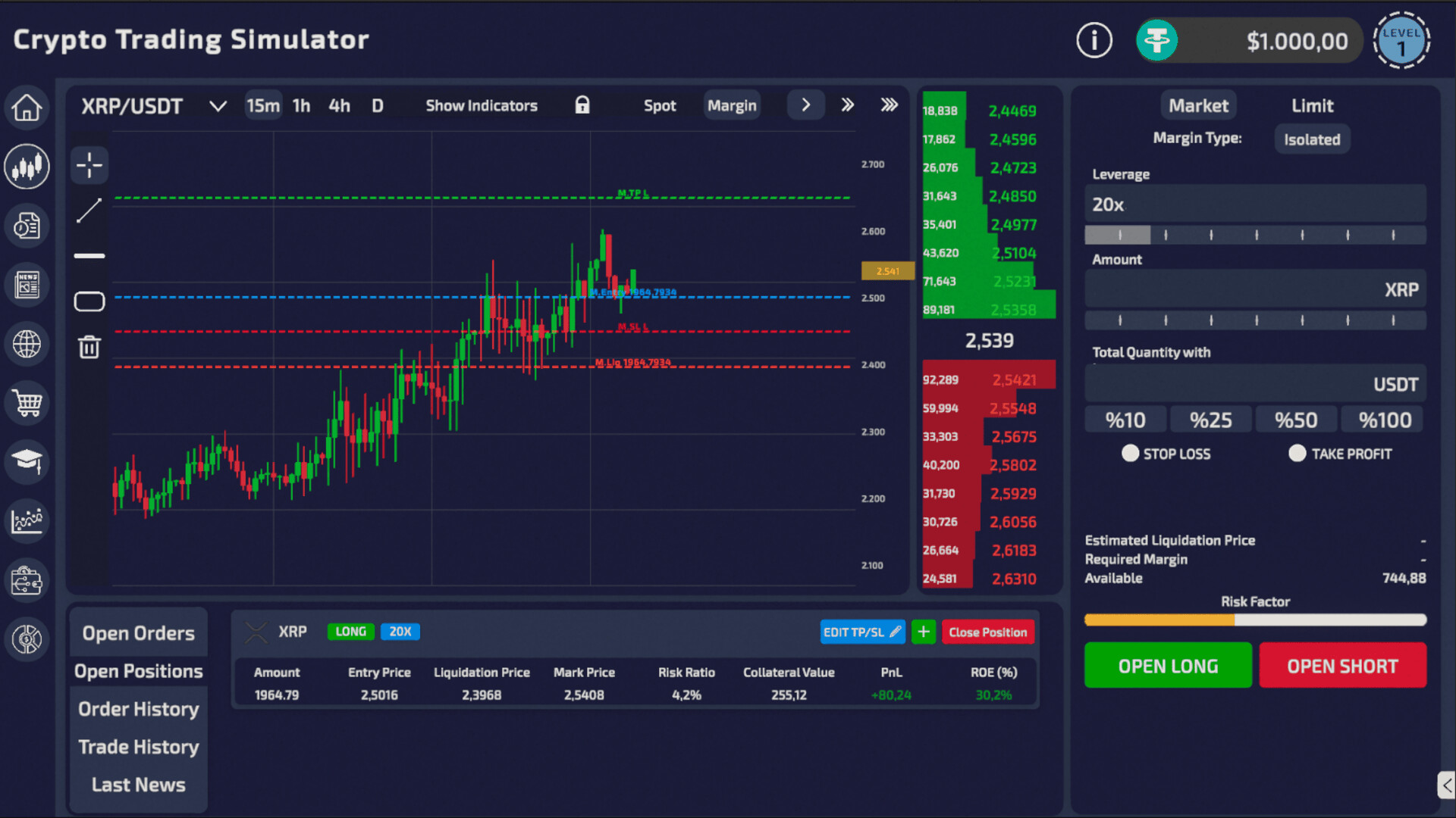 Crypto Trading Simulator screenshot 1