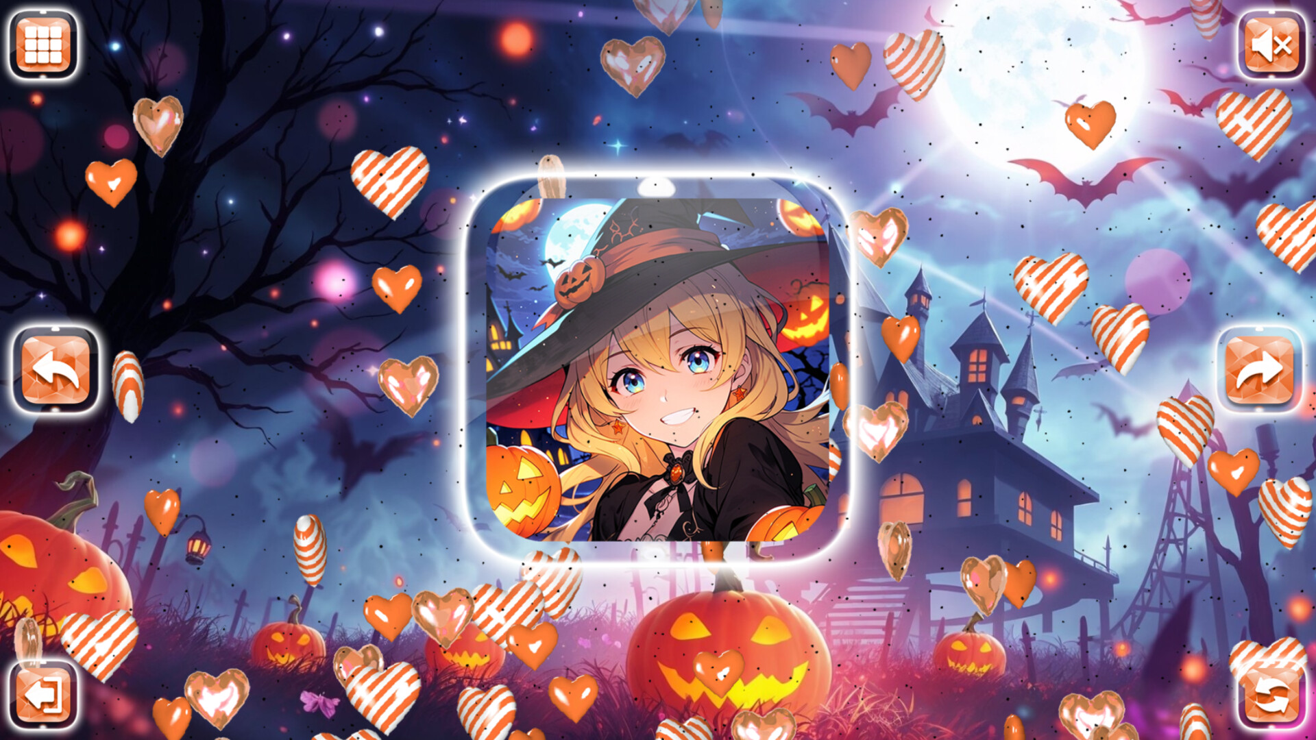 Lovely Anime Puzzle: Halloween screenshot 2