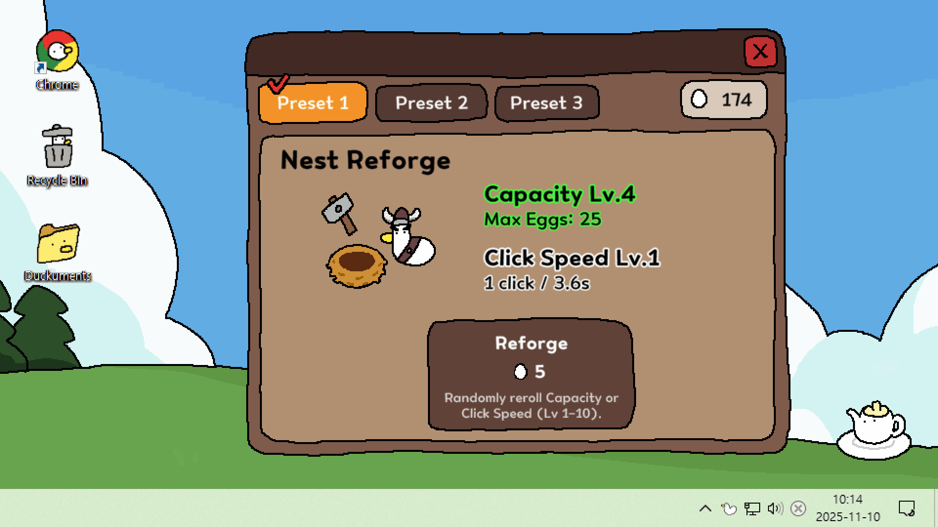 My Eggduck (Desktop Random Idle Clicker) screenshot 6