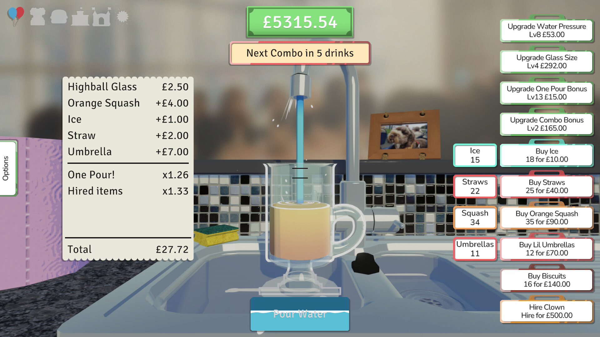 A stupid game about pouring drinks for the P.T.A. screenshot 5