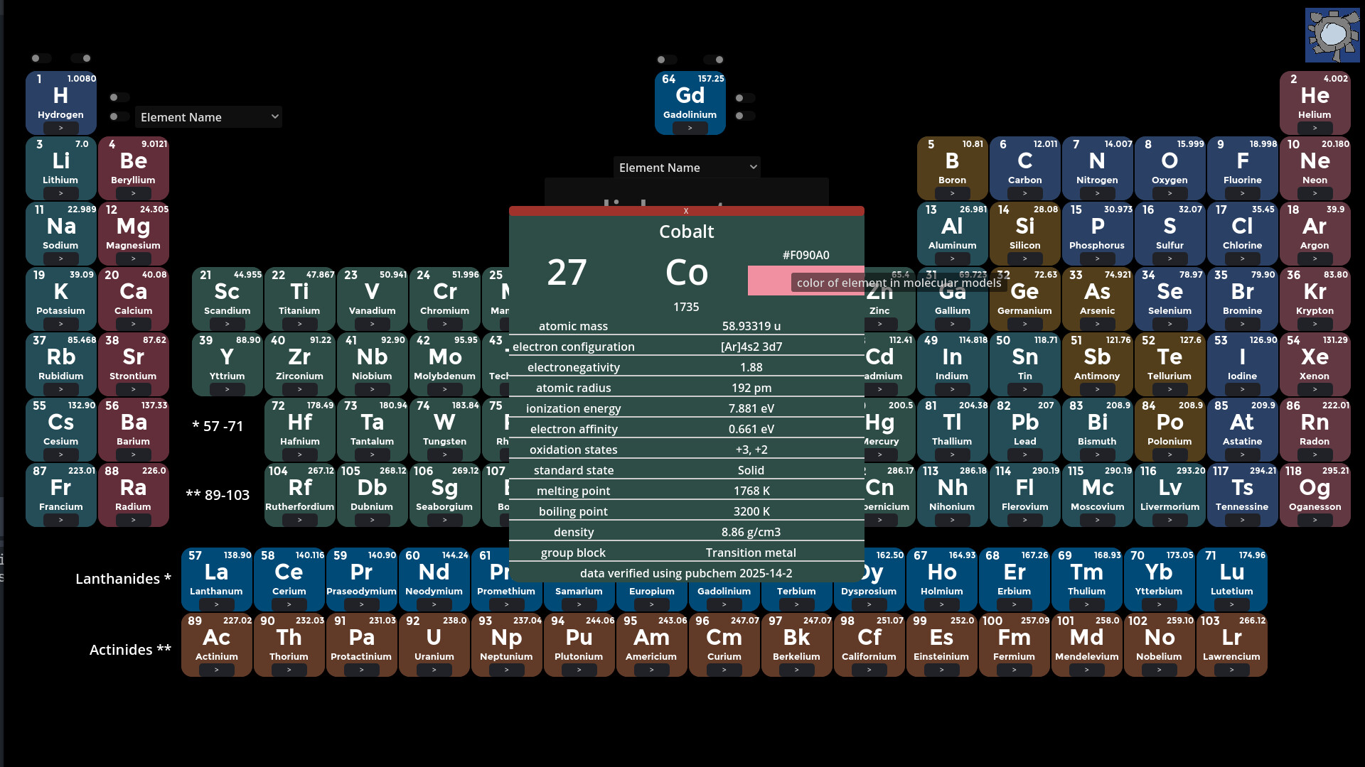 Periodic Table Game screenshot 2