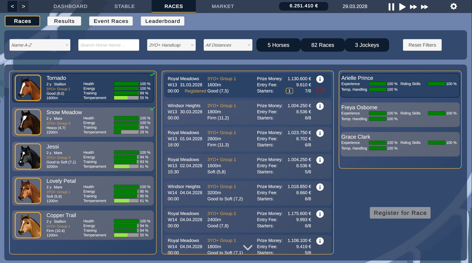 Golden Stables - Horse Racing screenshot 1