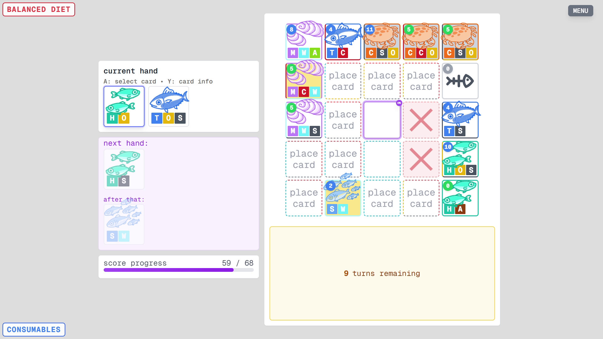 TINFISH SOLITAIRE screenshot 1
