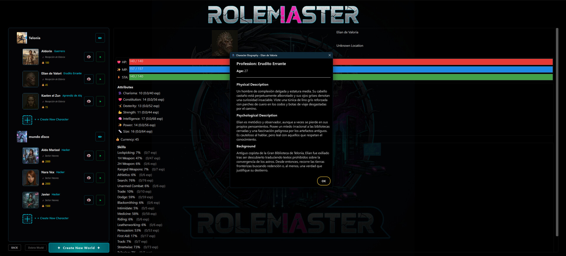 RolemIAster screenshot 3