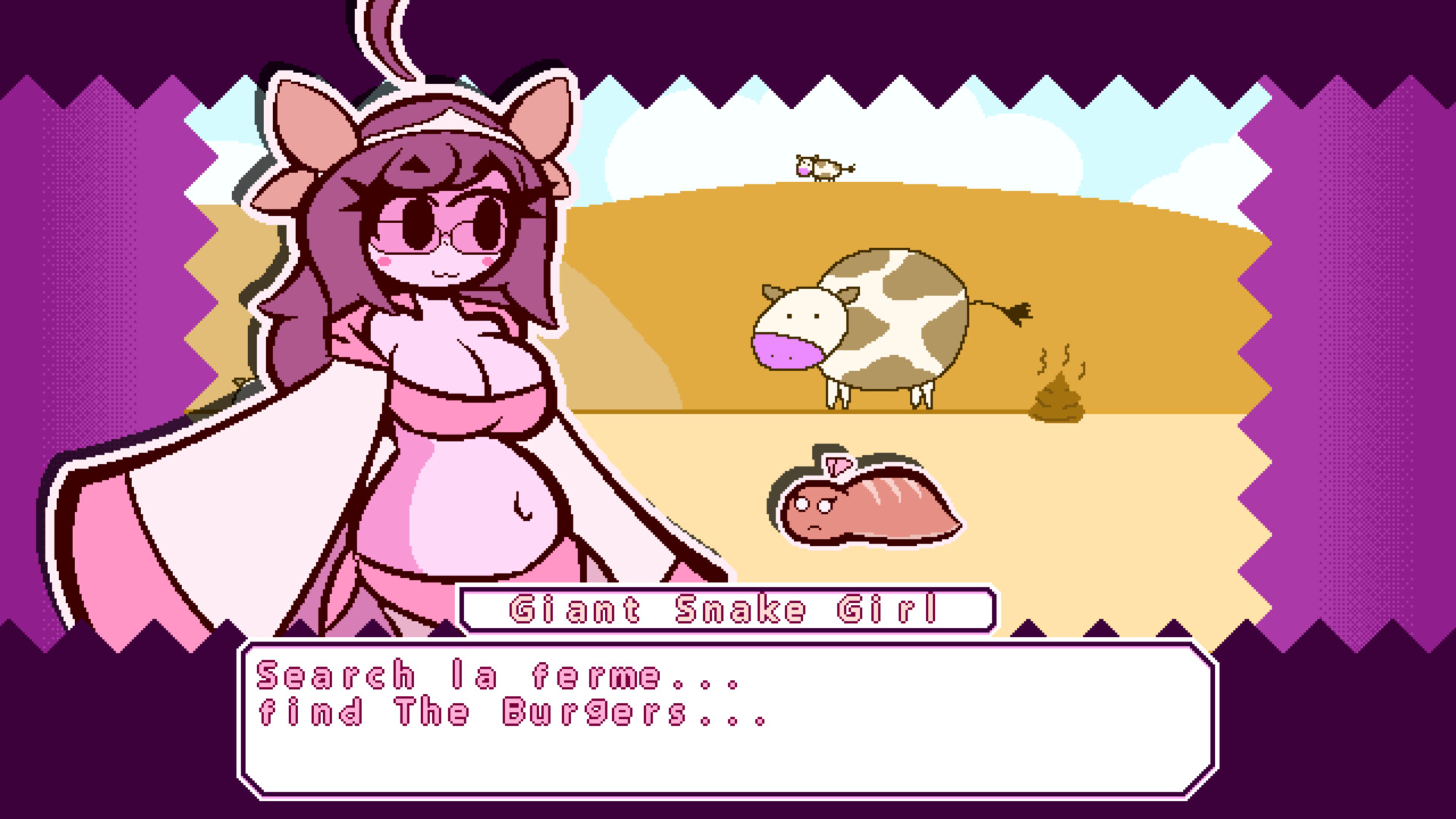 Giant Snake Girl wants The Burger! screenshot 3
