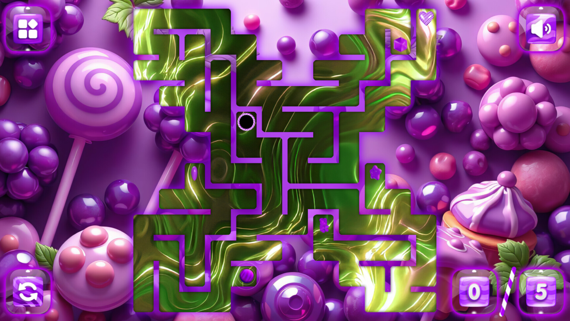 Sweetie Candy Maze: Purple Grape screenshot 1