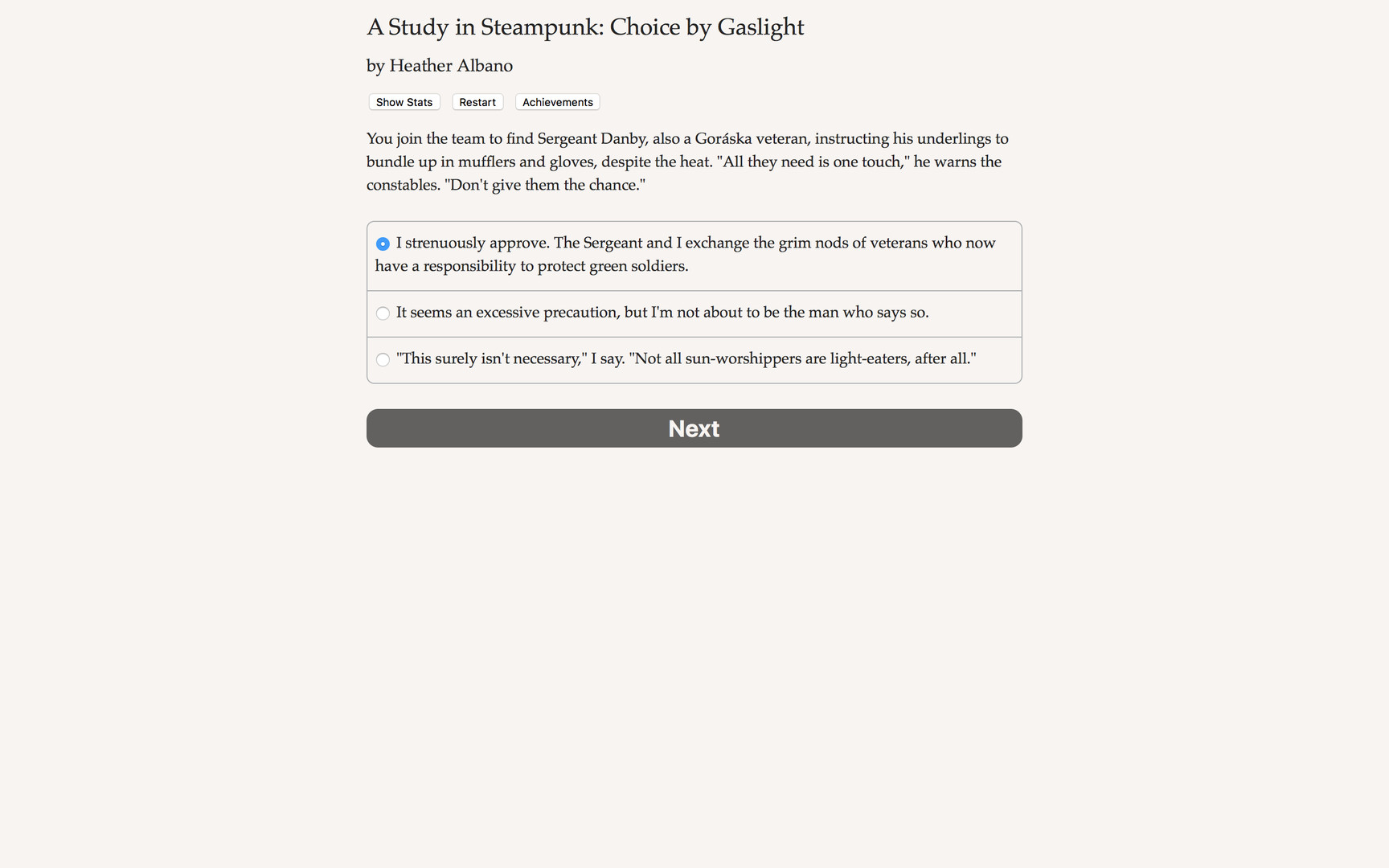 A Study in Steampunk: Choice by Gaslight screenshot 2