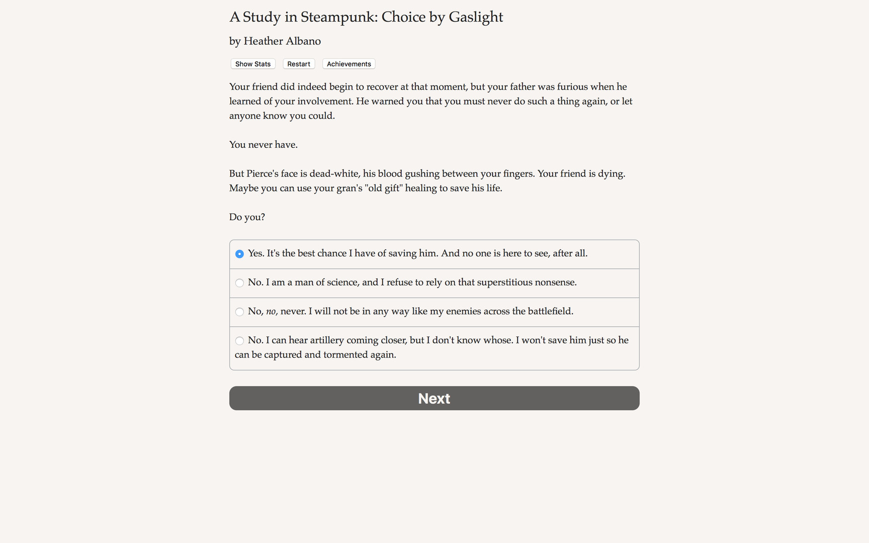 A Study in Steampunk: Choice by Gaslight screenshot 4