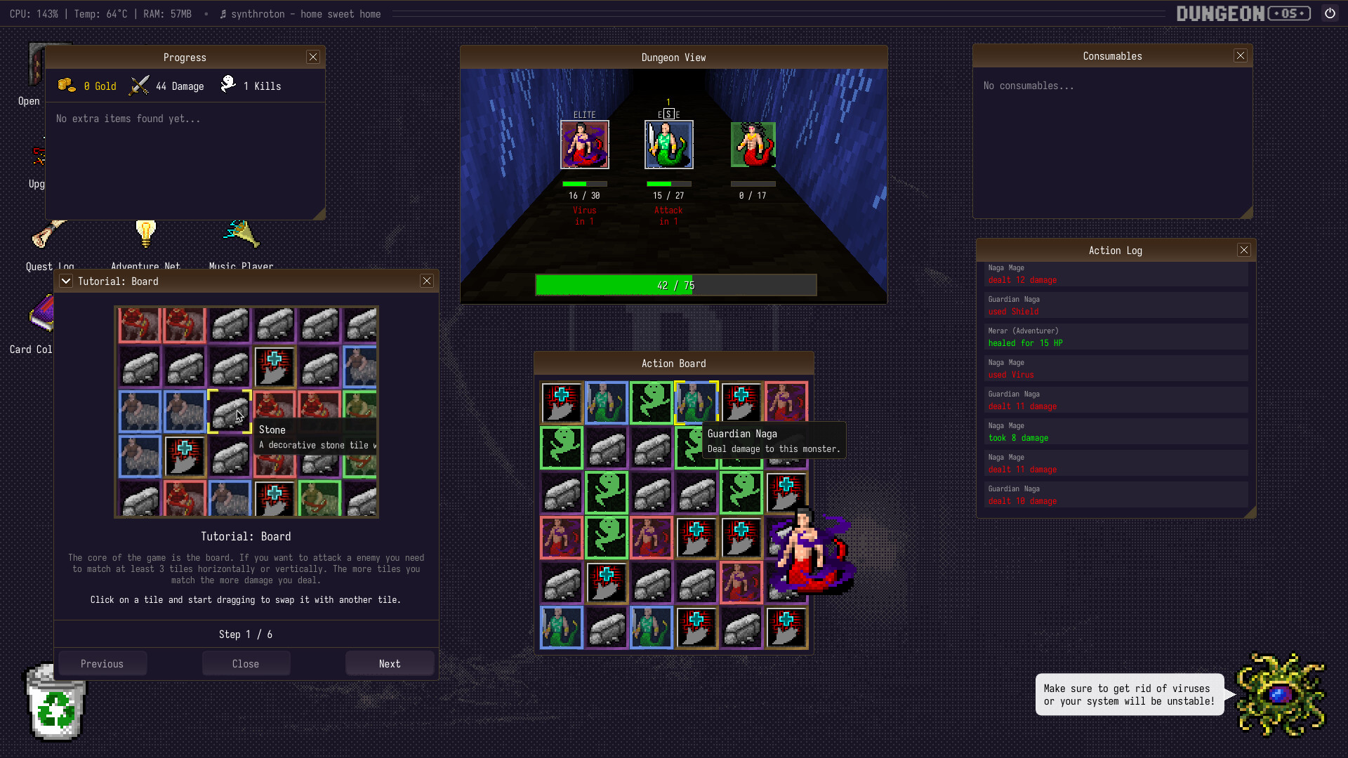 DungeonOS screenshot 1