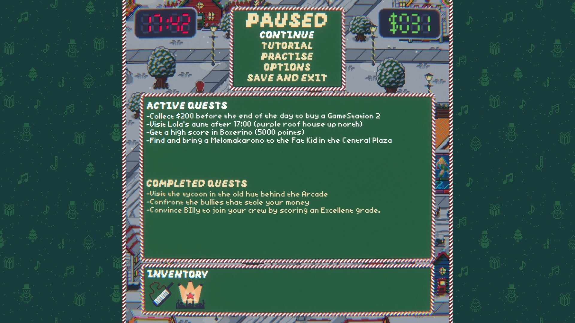 Touch Grass: A Bit-Sized Christmas Adventure screenshot 6