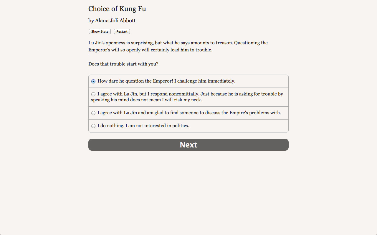 Choice of Kung Fu screenshot 1