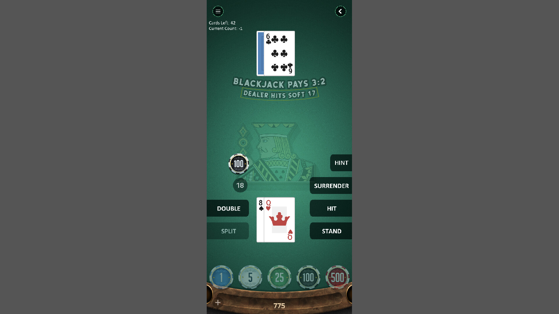Steve's Blackjack Trainer Pro screenshot 2