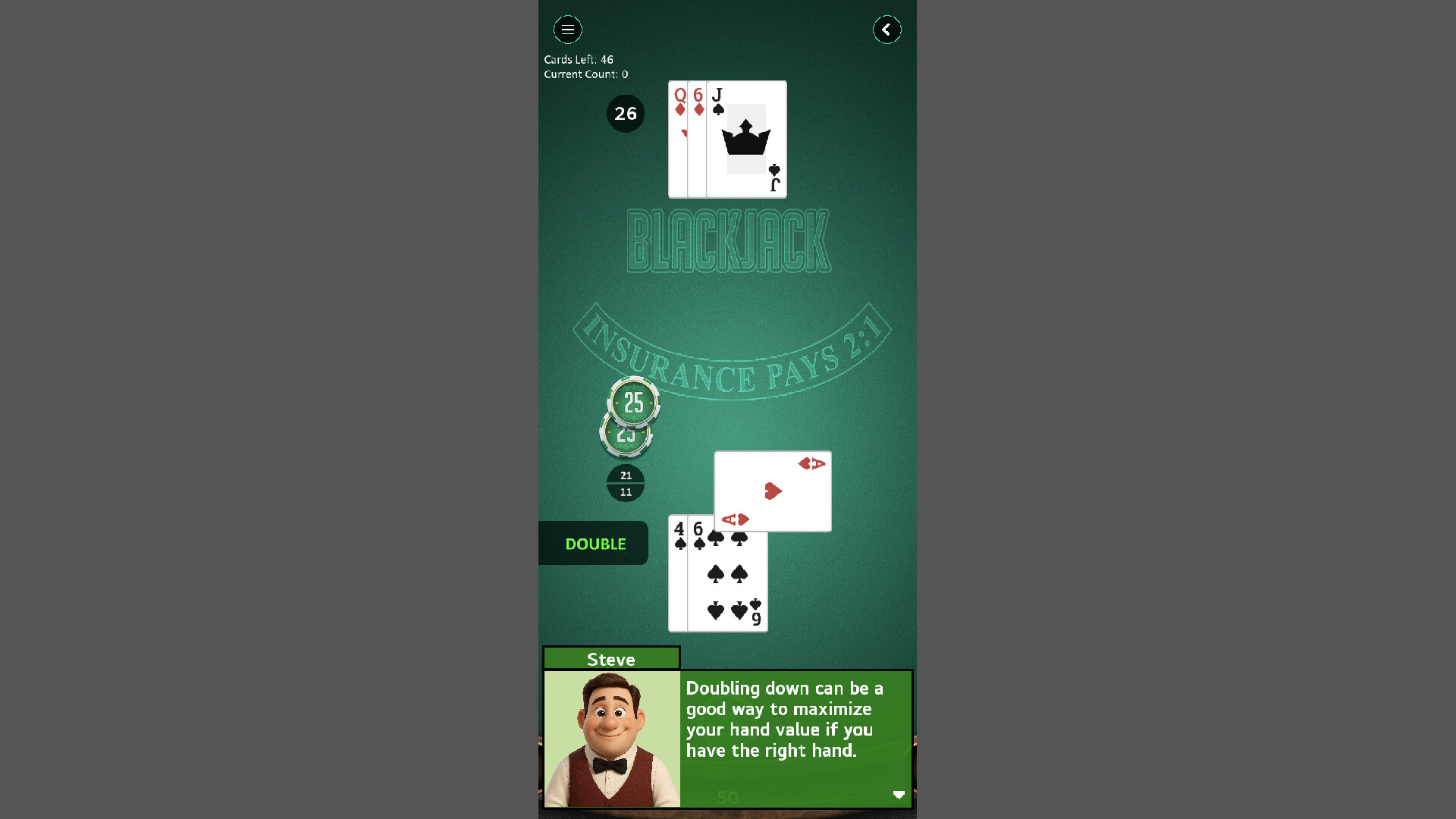 Steve's Blackjack Trainer Pro screenshot 3