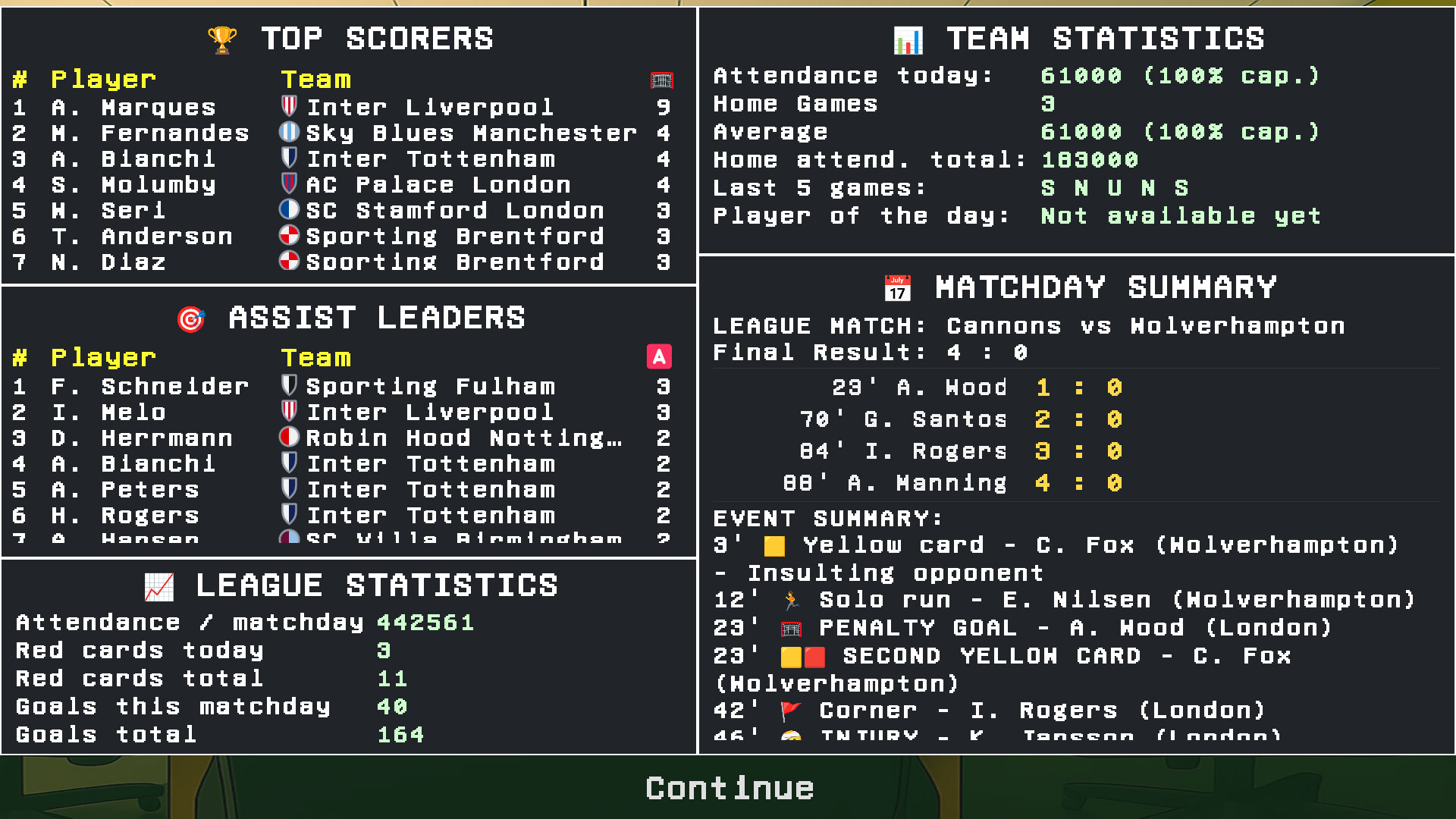 Whistle1 - Retro Football Manager screenshot 8