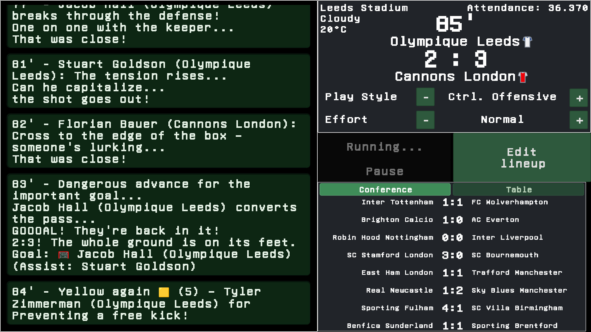 Whistle1 - Retro Football Manager screenshot 1