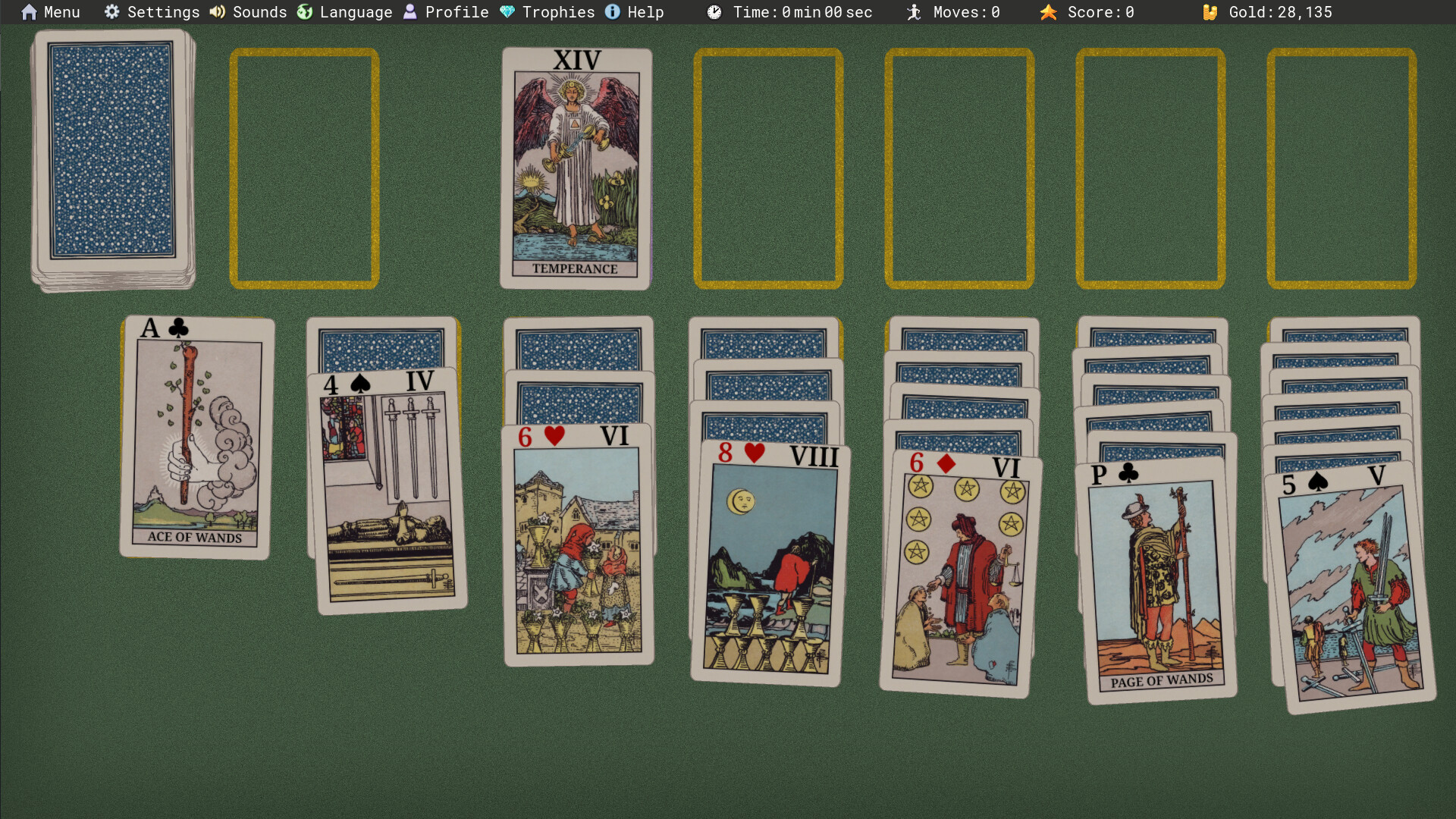 Star and Serpent Solitaire screenshot 1
