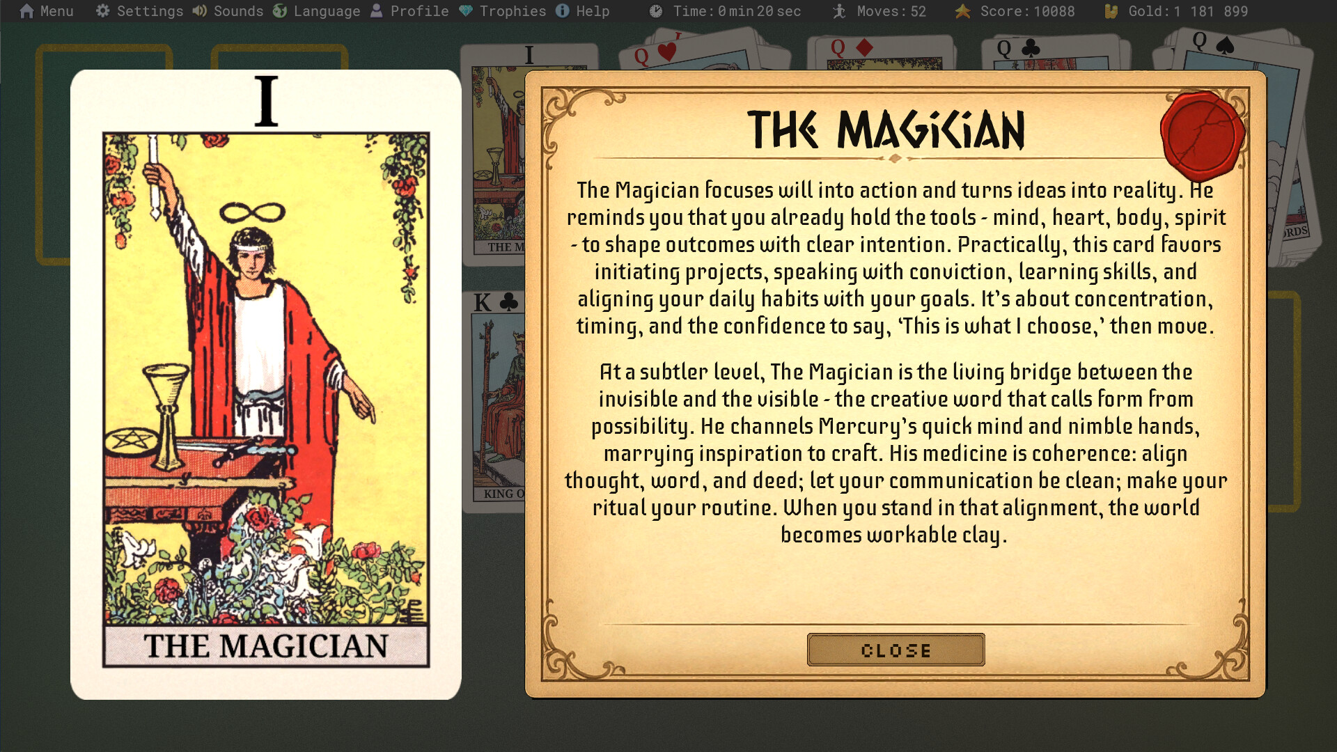 Star and Serpent Solitaire screenshot 5