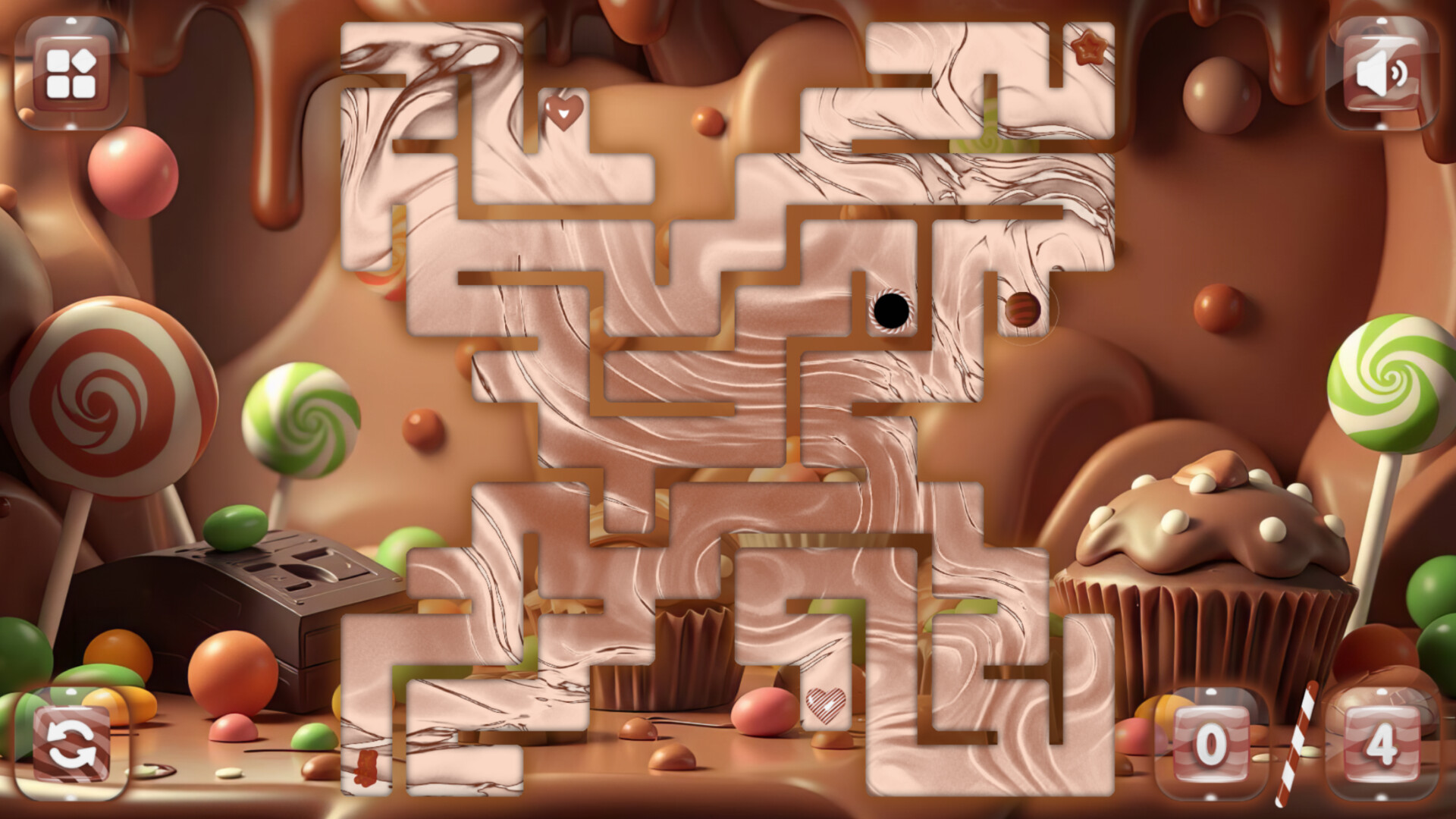 Sweetie Candy Maze: Brown Chocolate screenshot 1