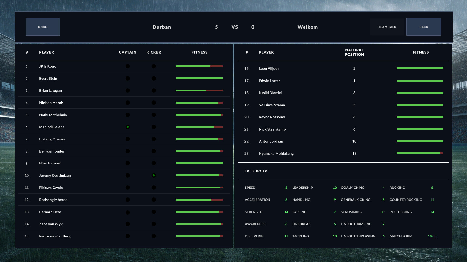 Rugby Career Manager screenshot 12