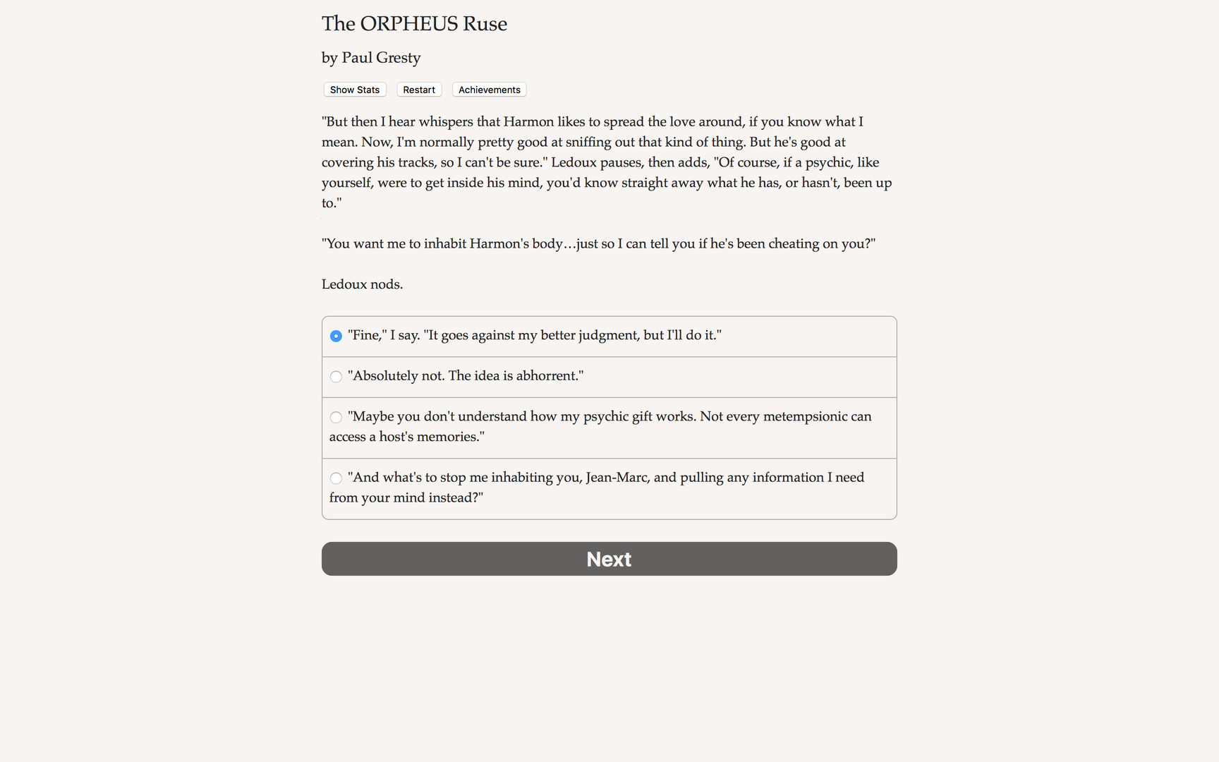 The ORPHEUS Ruse screenshot 3
