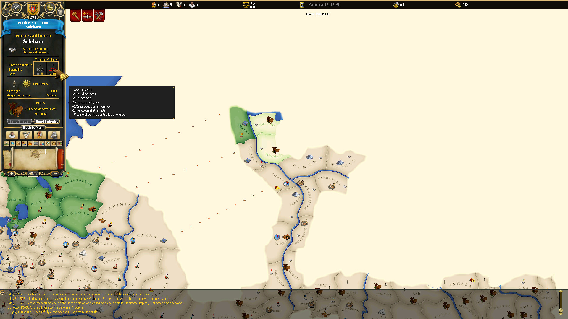 For The Glory: A Europa Universalis Game screenshot 12