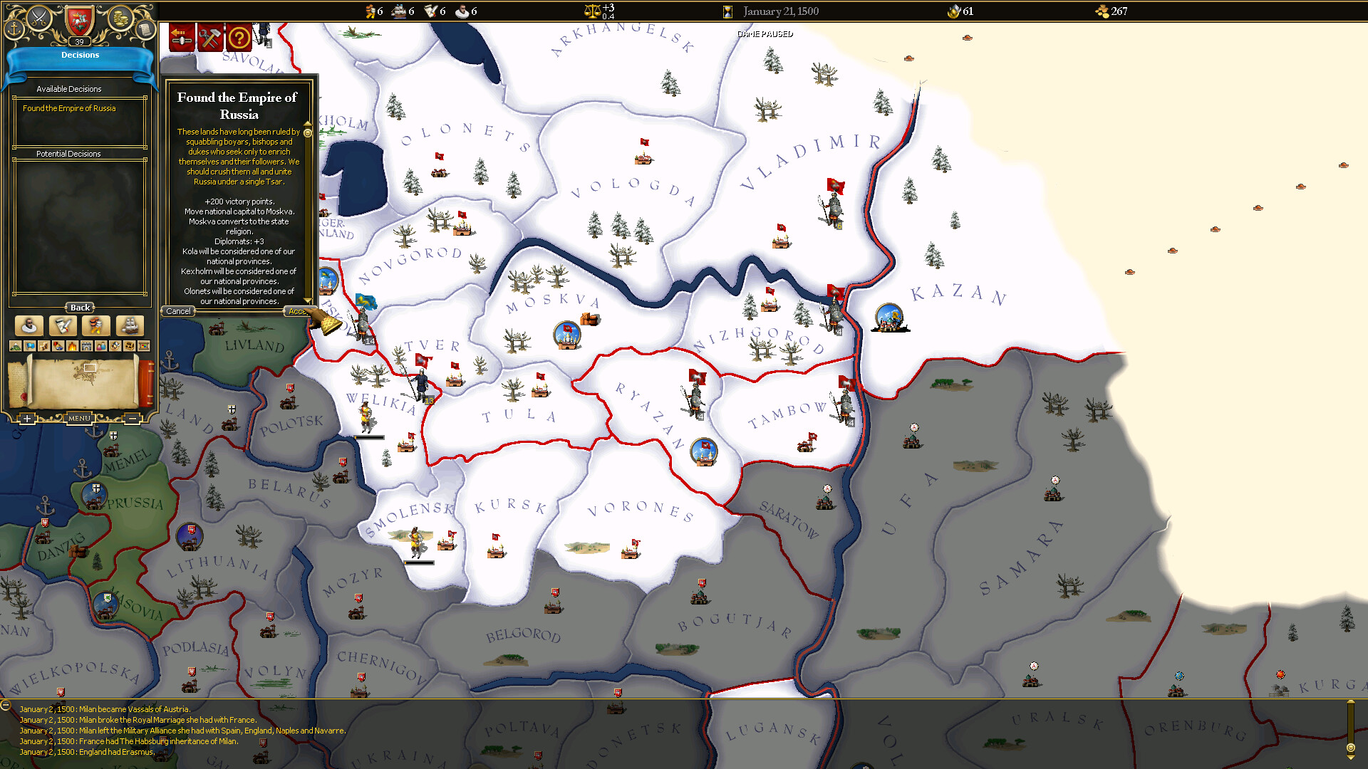 For The Glory: A Europa Universalis Game screenshot 11