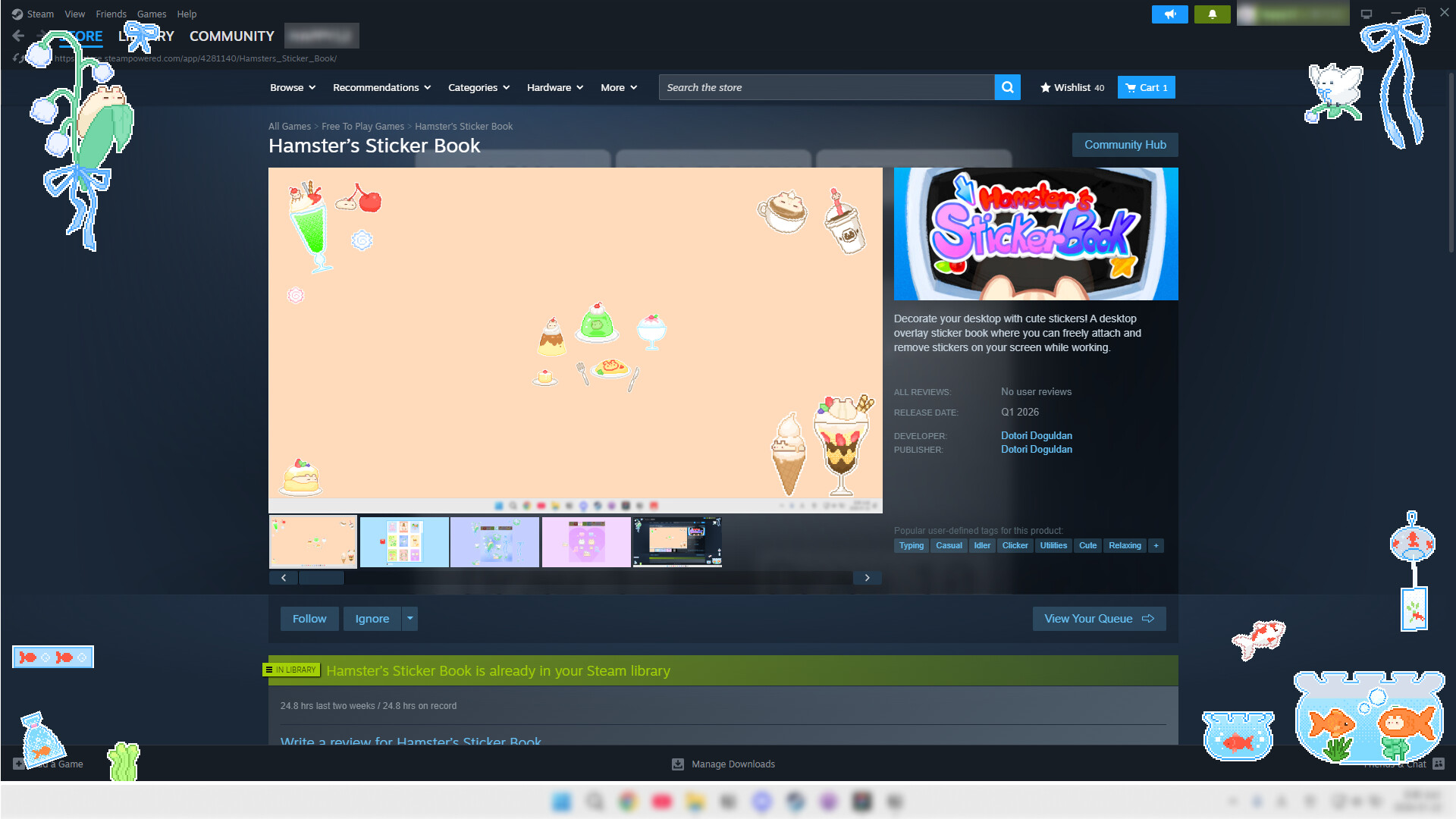 Hamster’s Sticker Book screenshot 1