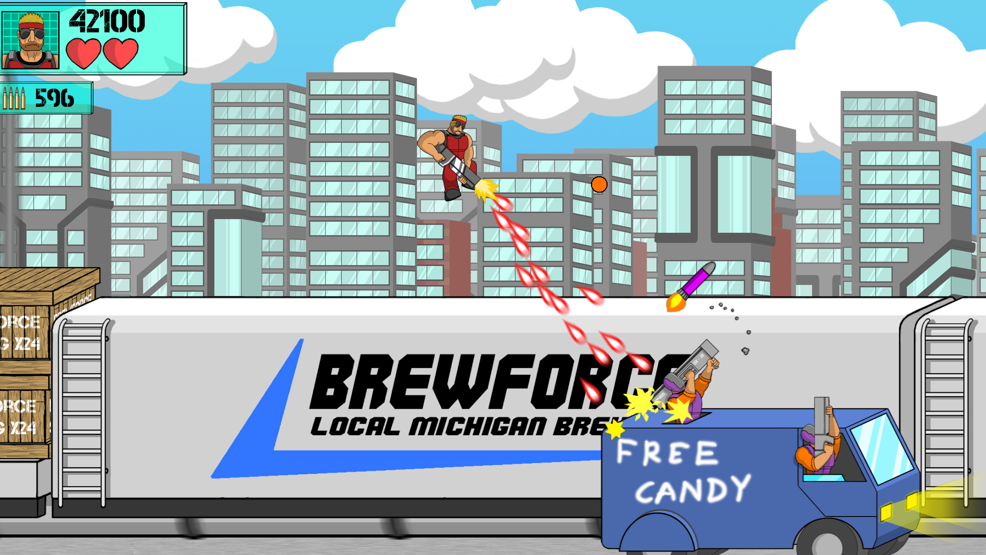 Machine Gun Train Run screenshot 1