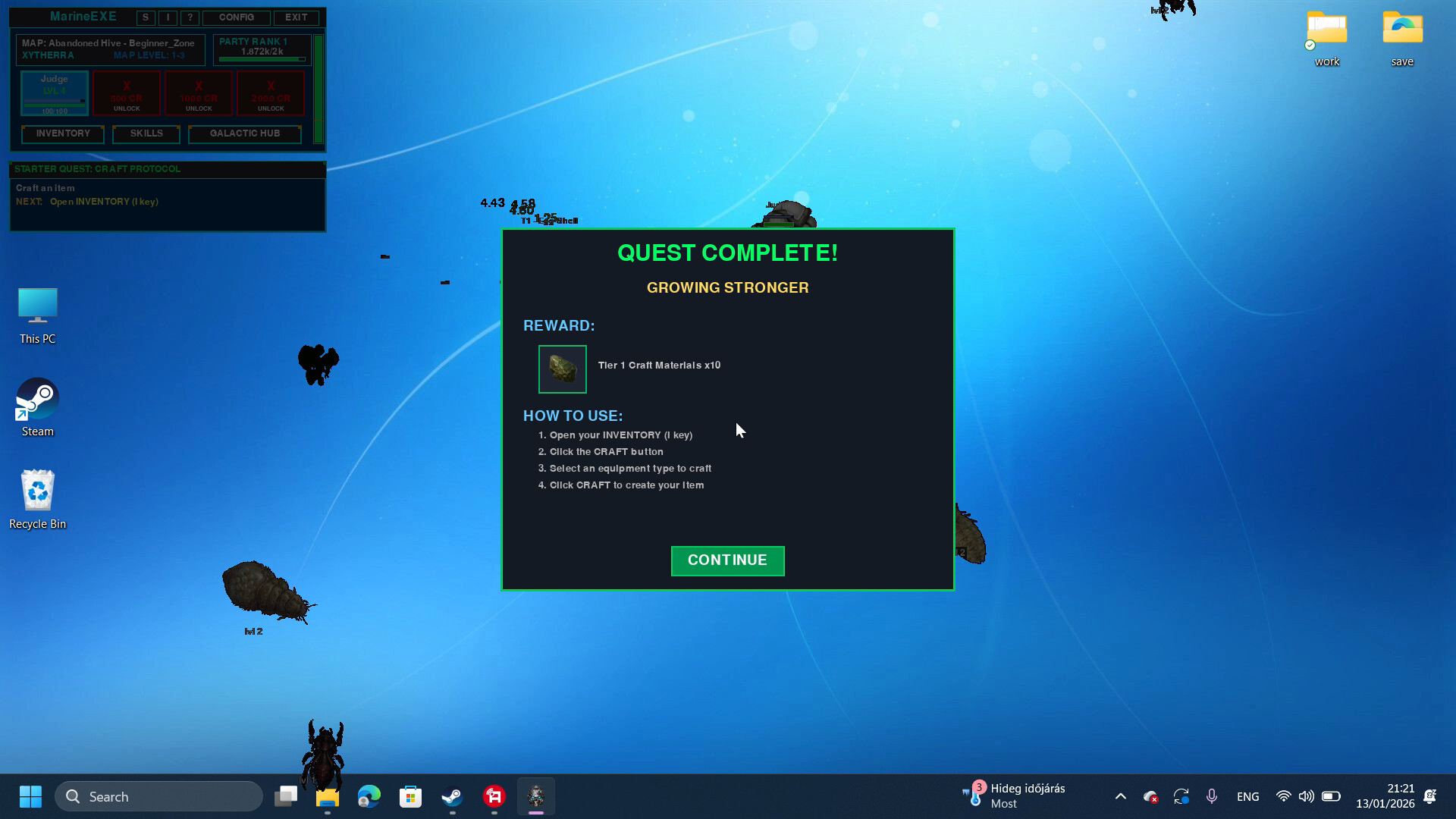 MARINE.EXE - Desktop RPG screenshot 2